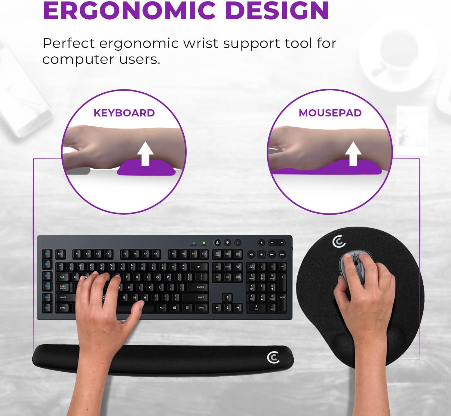 4pc Premium Wrist Rests for Keyboard and Mouse Pad Set - Memory Foam Cushion, Black - Ergonomic Wrists Hand Arm Rest Support for Laptop Computer Desk and Gaming - Carpal Tunnel Syndrome Relief 2 719nkK 3+jL. AC SL1500 - northernschoolofshiatsu.co.uk
