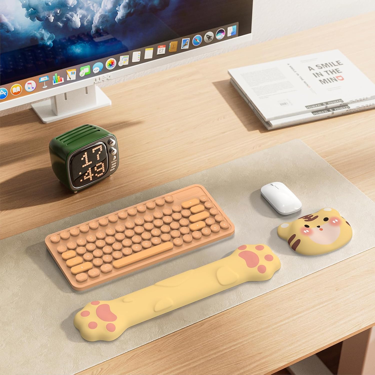 HAOCOO Cute Mouse Pad with Wrist Rest Ergonomic, Keyboard Wrist Rest, Gel Mouse Pad with Wrist Support Combo, Kawaii Cartoon Small Mousepad with Wrist Support for Ofiice Gift, Tiger 8 71AGA4OYLAL. AC SL1500 - northernschoolofshiatsu.co.uk