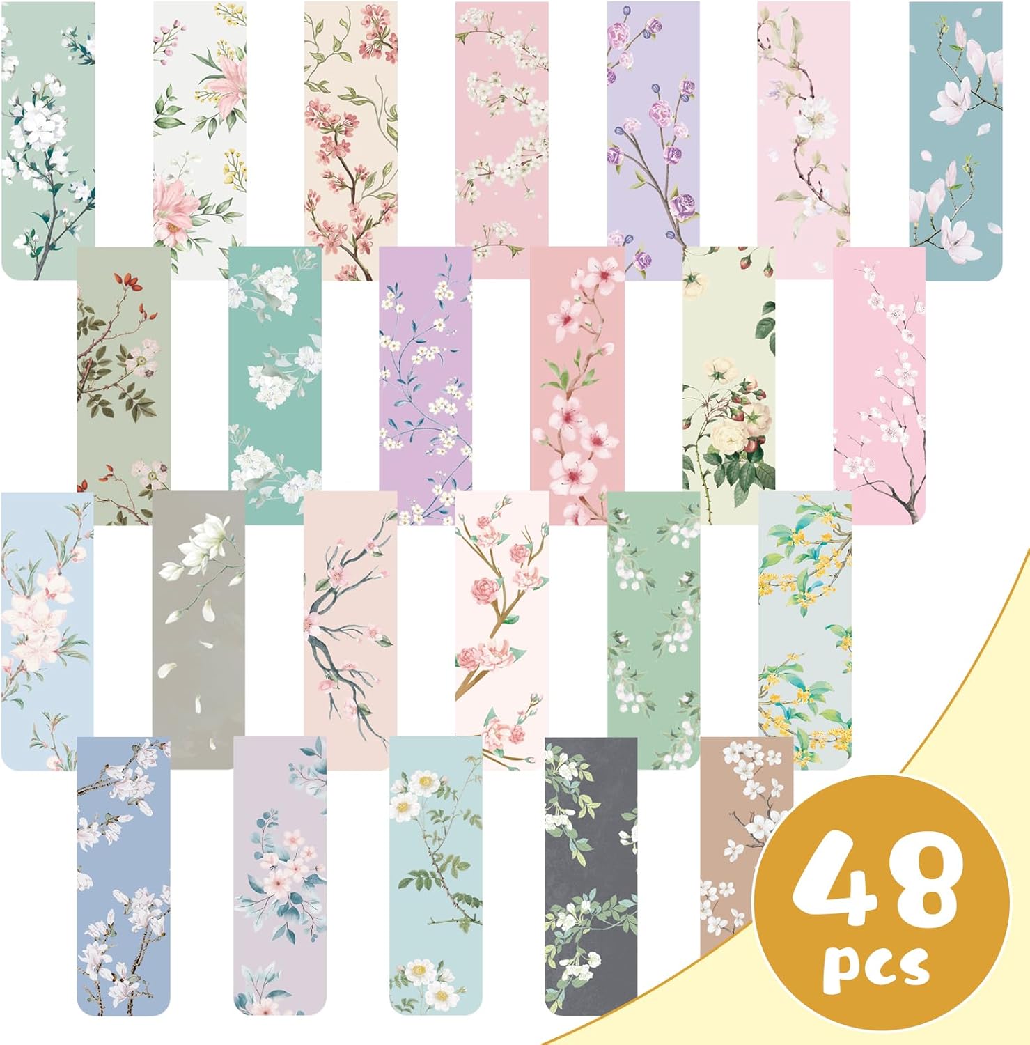 Hooqict 48 Pcs Bookmarks, Magnetic Bookmarks for Women, 24 Styles Floral Book Markers Magnet Book Marks Page Clips for Teachers Students Reading Book Lovers Gifts 5 - northernschoolofshiatsu.co.uk