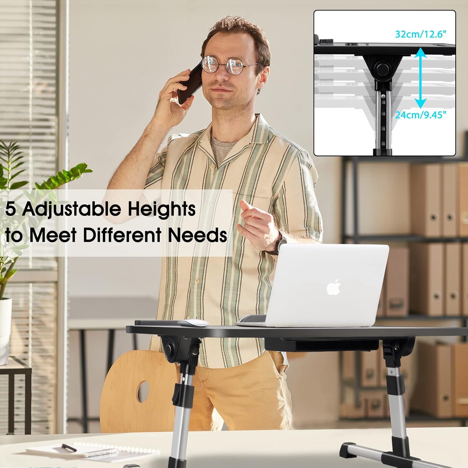 Laptop Stand for Bed, Adjustable Height and Angle, Laptop Lap Desk with Tablet Stand and Drawer, Bed Desk Fits Laptop up to 15.6", Laptop Table for Bed, Couch, Floor (20.9" x 11.8", Black) 5 71AWluGC3aL. AC SL1500 - northernschoolofshiatsu.co.uk