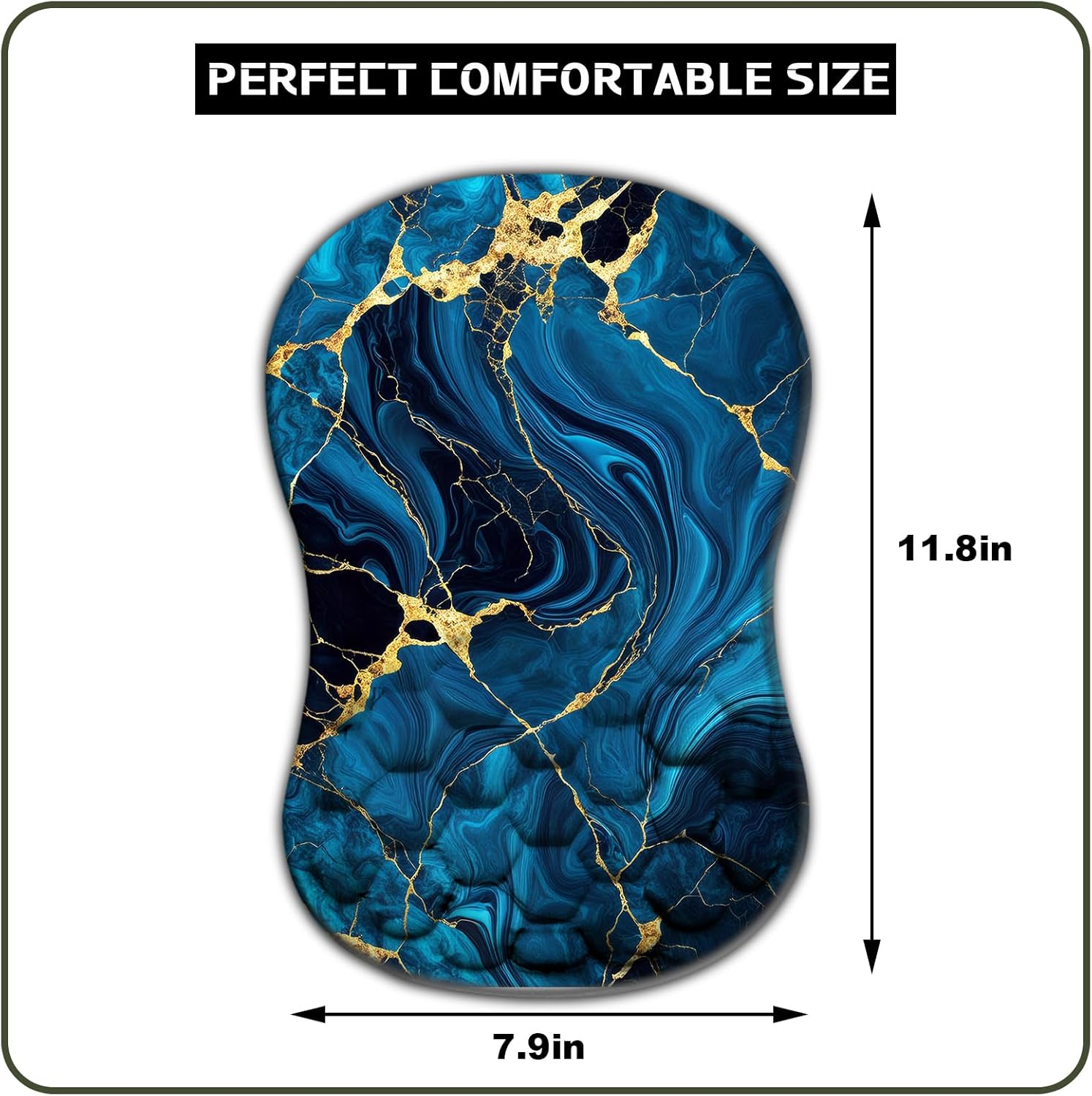 Dark Blue Gold Marble Ergonomic Mouse Pad Wrist Support, Non-Slip Soft Memory Foam Wrist Rest with Massage Computer Keboard and PC Mousepad for Office and Gaming(Wrist22) 6 71AwvZmbYBL. AC SL1500 - northernschoolofshiatsu.co.uk