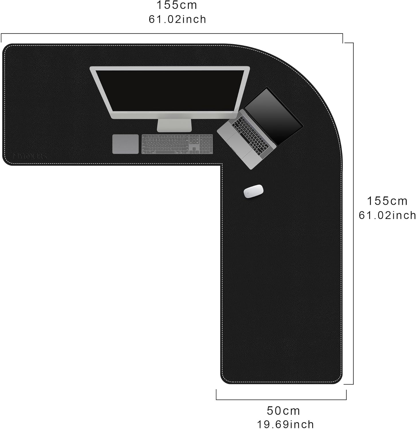 Mydours L-Shape Desk Pad, (38"+38) x 13" Large PU Leather Corner Desk Mat Blotter, XXL Large Waterproof Gaming Mouse Pad, Desktop Protector for Computer Keyboard Home Office (Black) 10 71B1nMbVfwL. AC SL1500 - northernschoolofshiatsu.co.uk