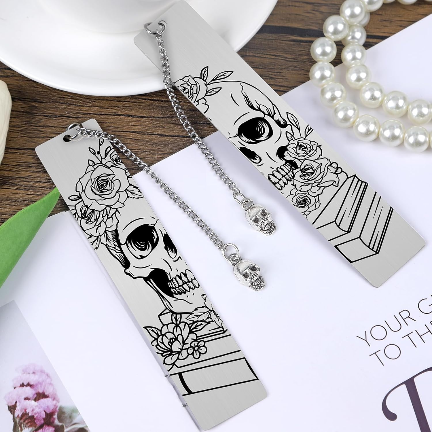 Halloween Skull Horror Bookmarks Gifts - Shejdgart 2PCS Skeleton Book Accessories for Reading Lovers Gothic Bookmark Gifts for Women Halloween Gifts for Women Birthday Thanksgiving Christmas Gifts 5 71B4 D4orzL. AC SL1500 - northernschoolofshiatsu.co.uk