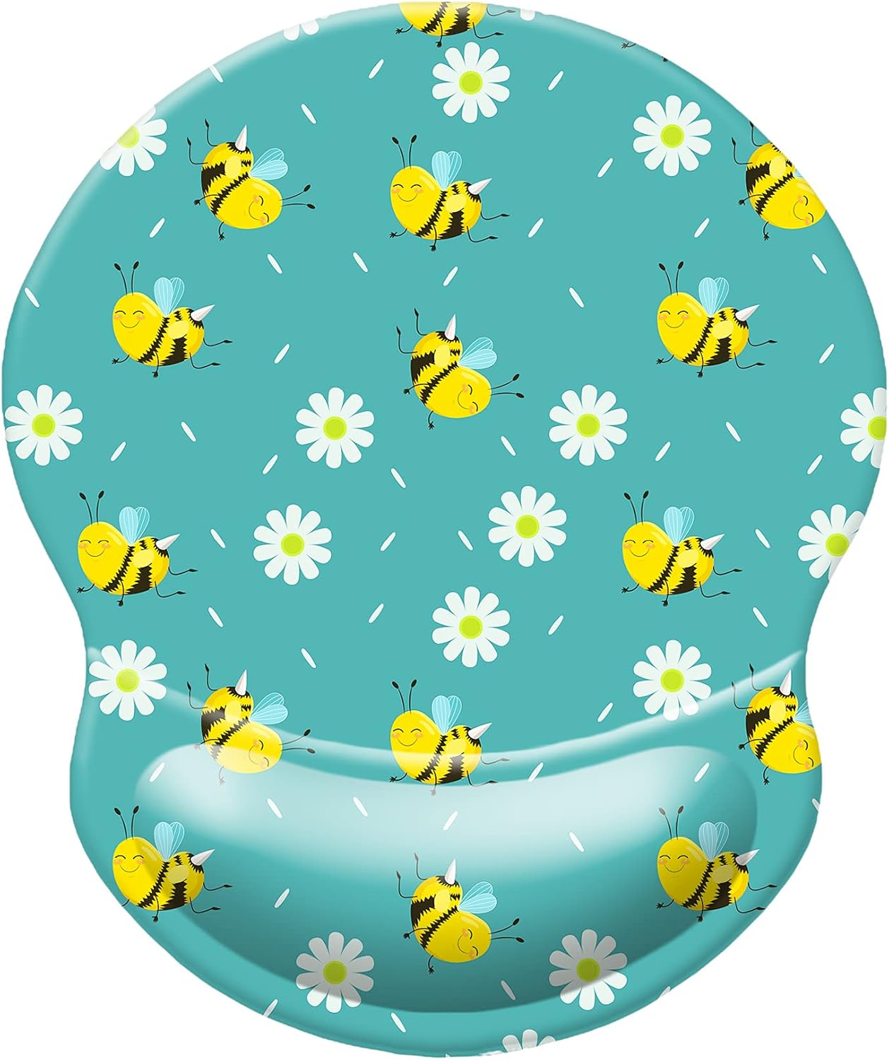 Ergonomic Mouse Pad with Wrist Support, Gaming Mousepad with Smooth Cloth, Wrist Rest for Computer, Laptop, Home, Office(Cute Bee) 1 71BBG4W - northernschoolofshiatsu.co.uk