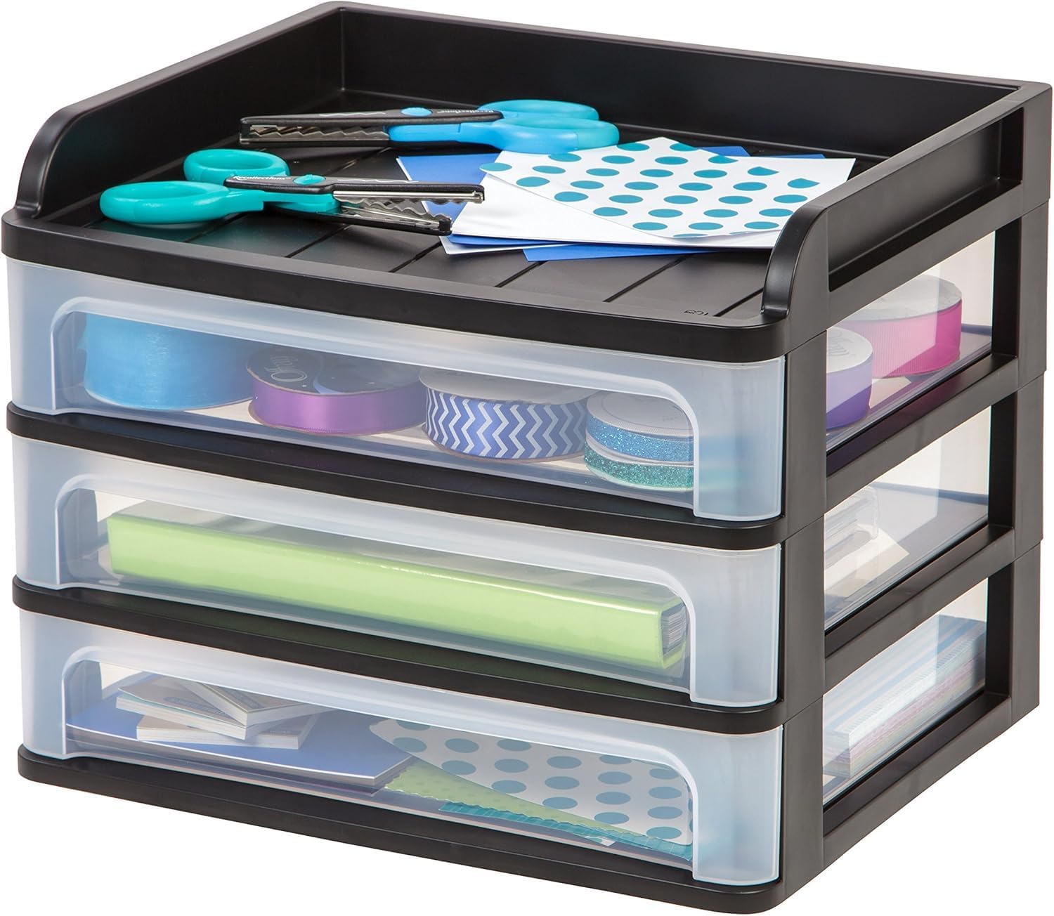 IRIS USA Plastic Stacking Desk Top 3-Drawer Storage Organizer, 2-Pack, for Makeup Vanity Nail Polish Bathroom Stationery Art Craft Supplies Kitchen Office Garage and Small Organization, Small, Black 39 71BcX2OL3QL. AC SL1500 - northernschoolofshiatsu.co.uk