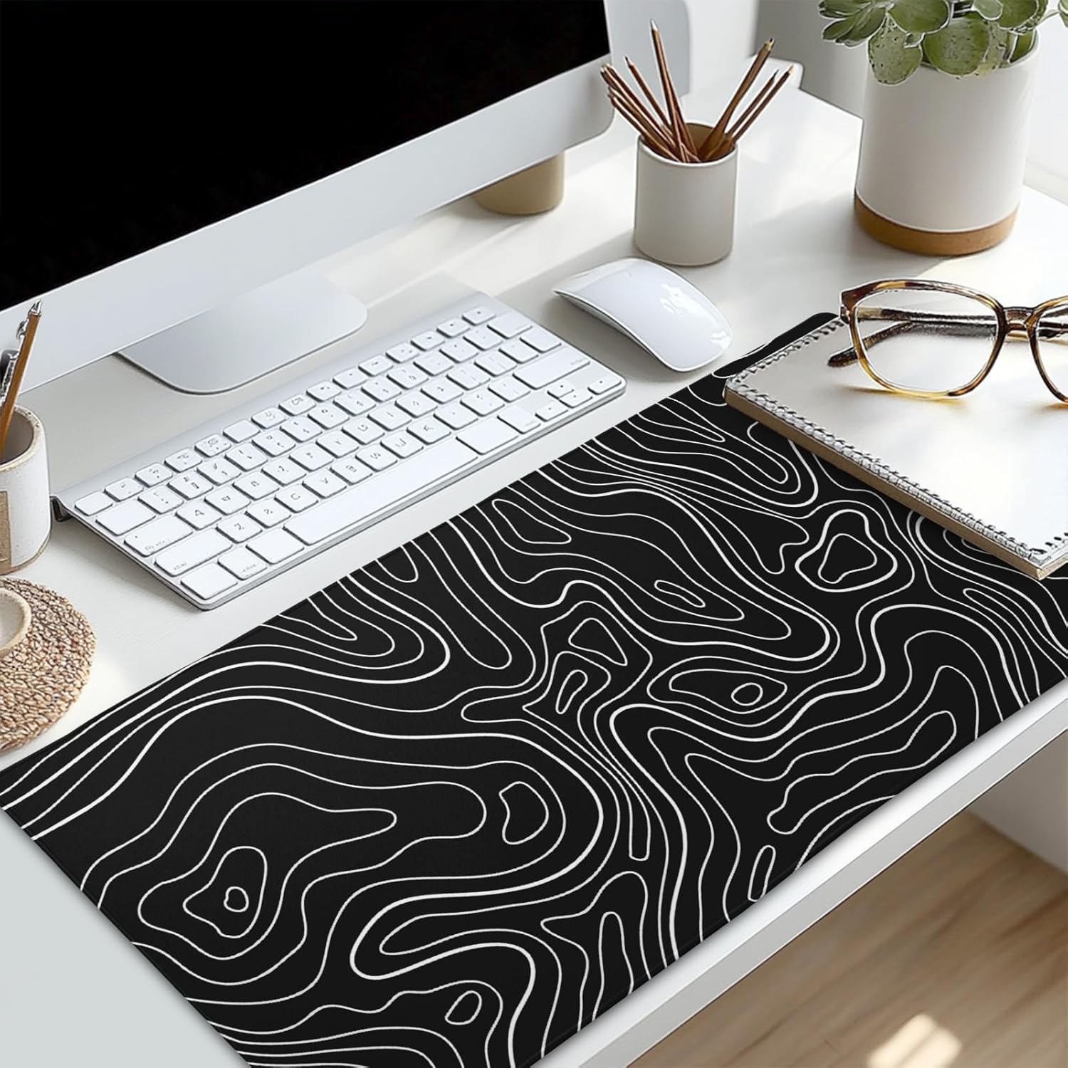 Large Floral Mouse Pad Extended Gaming Mousepad 31.5"x11.8" Vintage Aesthetic Black Desk Mat Flower Mouse Pad Plant Wildflower Mousepad XXL Laptop Computer Keyboard Mats for Desk Office 333 71BnPhYe9CL. AC SL1500 - northernschoolofshiatsu.co.uk