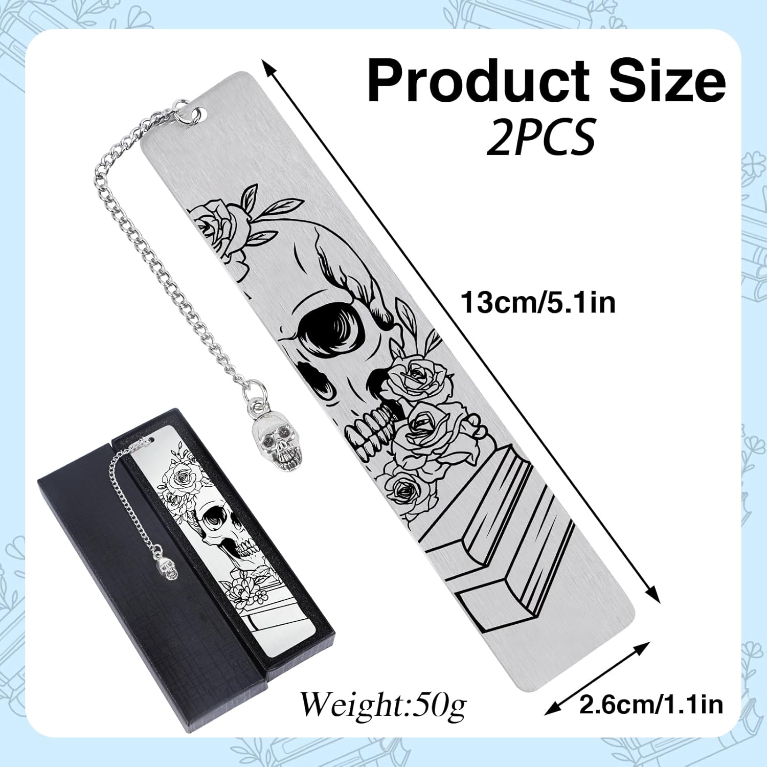 Halloween Skull Horror Bookmarks Gifts - Shejdgart 2PCS Skeleton Book Accessories for Reading Lovers Gothic Bookmark Gifts for Women Halloween Gifts for Women Birthday Thanksgiving Christmas Gifts 2 71BsfIjU3jL. AC SL1500 - northernschoolofshiatsu.co.uk