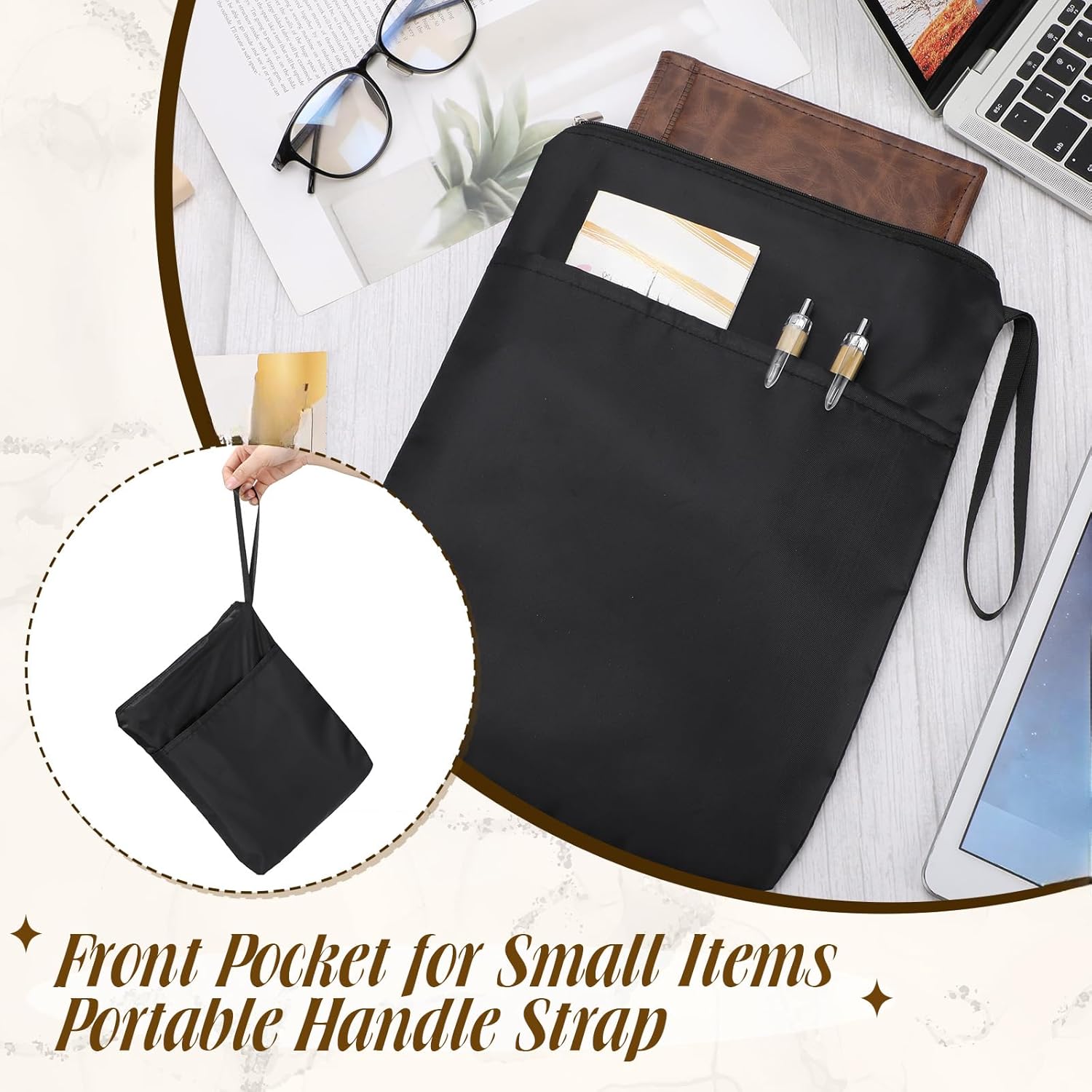 Aliceset 3 Pcs Book Lovers Gifts Book Sleeves Covers with Zipper 11.8 x 9 inch Travel Protector Pouch Bag with Pocket Handle Strap for Hardcover Paperback Washable 5 71C8pRlbhHL. AC SL1500 - northernschoolofshiatsu.co.uk