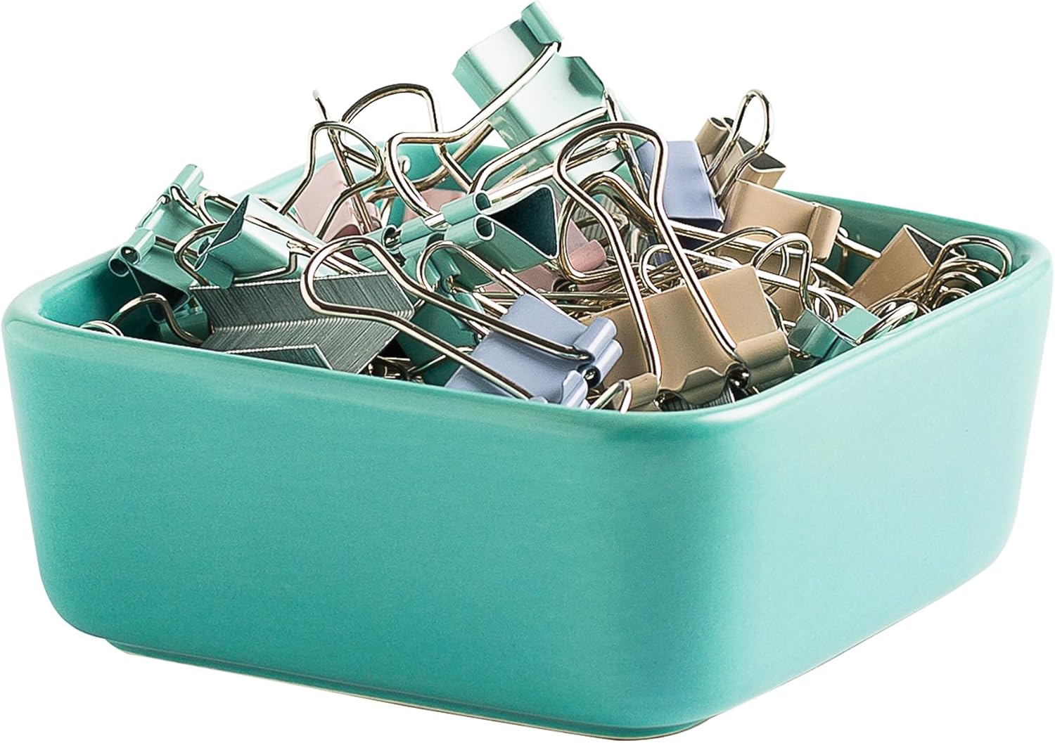 Ceramic Paper Clip Holder for Desk - Cute Binder Holder - Paperclip Dispenser Organizer - Office Paper Clips - Blue 1 71CAg+UDKBL. AC SL1500 - northernschoolofshiatsu.co.uk