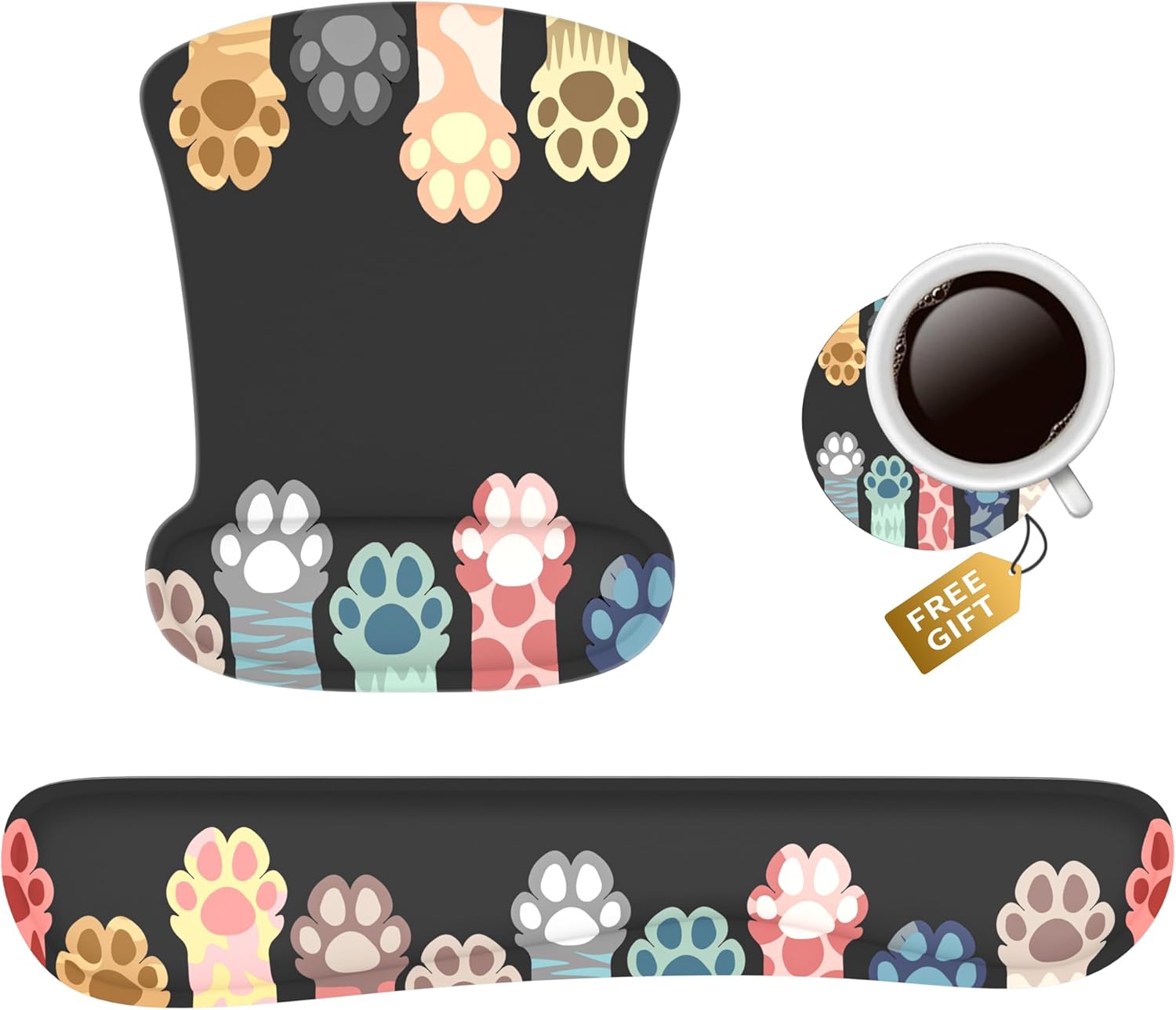 3 in 1 Mouse Pad Set with Ergonomic Gel Mouse Pad and Wrist Rest for Computer Keyboard Cat Paws 1 71CEtNUmrOL. AC SL1500 - northernschoolofshiatsu.co.uk