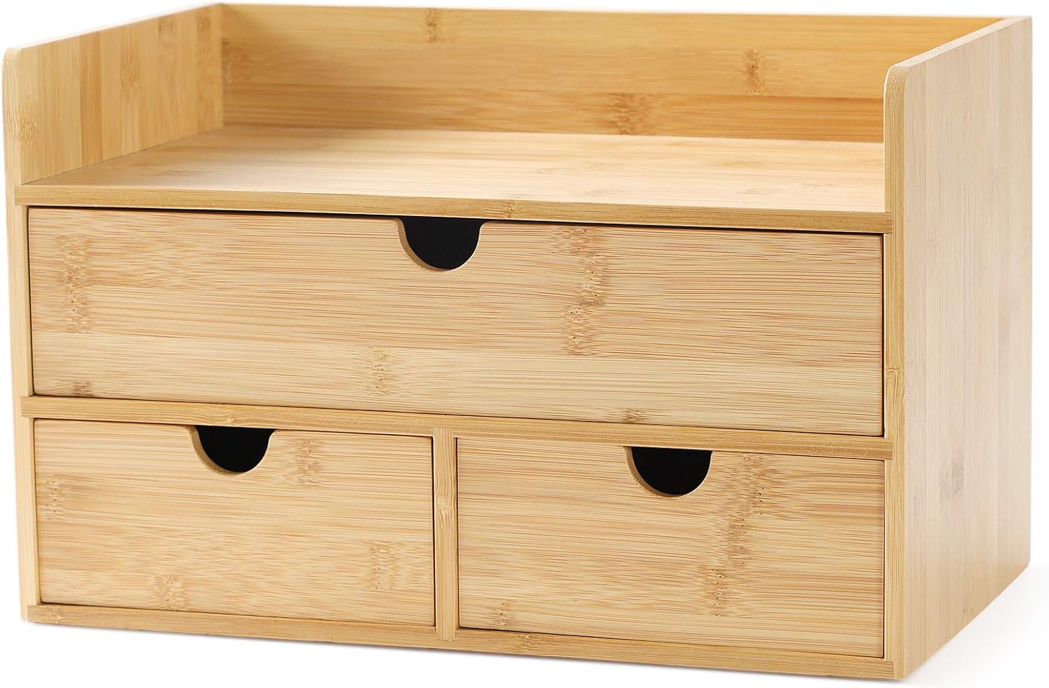 Wisuce Bamboo Desk Organizer, Mini Desktop Drawer Tabletop Storage Organization Box for Office Home Toiletries Supplies Vanity, No Assembly Required (3 Drawer with Shelf) 1 71CFDvZA6ZL. AC SL1500 - northernschoolofshiatsu.co.uk
