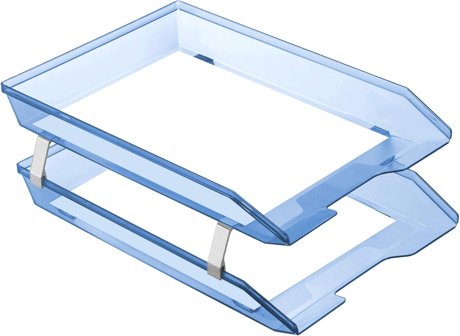 Acrimet Facility 2 Tier Letter Tray, Front Load, Letter Size/A4, Desktop File Organizer, Plastic (Clear Smoke Color) 8 71CJHs+2AHL. AC SL1500 - northernschoolofshiatsu.co.uk