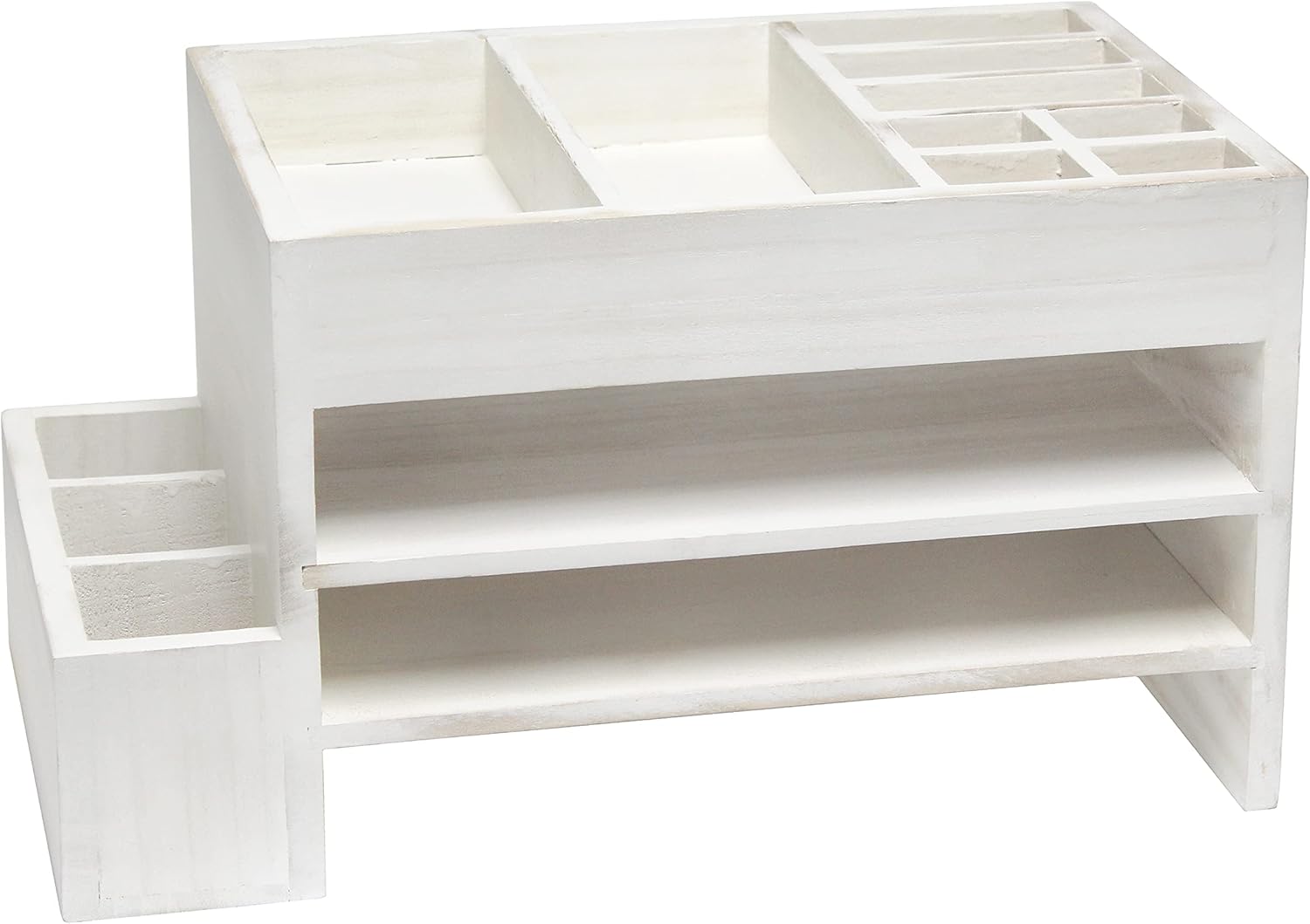 Elegant Designs HG1021-WWH Home Office Wood Tiered Organizer with Storage Cubbies and Letter Tray Desk Caddy, White Wash 2 71CJuw+YwOL. AC SL1500 - northernschoolofshiatsu.co.uk