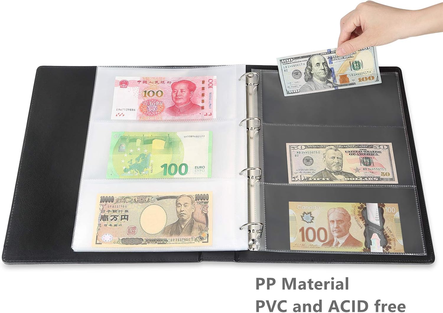 MUDOR 60 Pockets Currency Storage Pages with PP Material, PVC and Acid Free, 3-Pocket Page Bill Holders Refill Sheets for Collectors, 4 Holes Fillers Sleeves 3 71COdEyf19L. AC SL1500 - northernschoolofshiatsu.co.uk