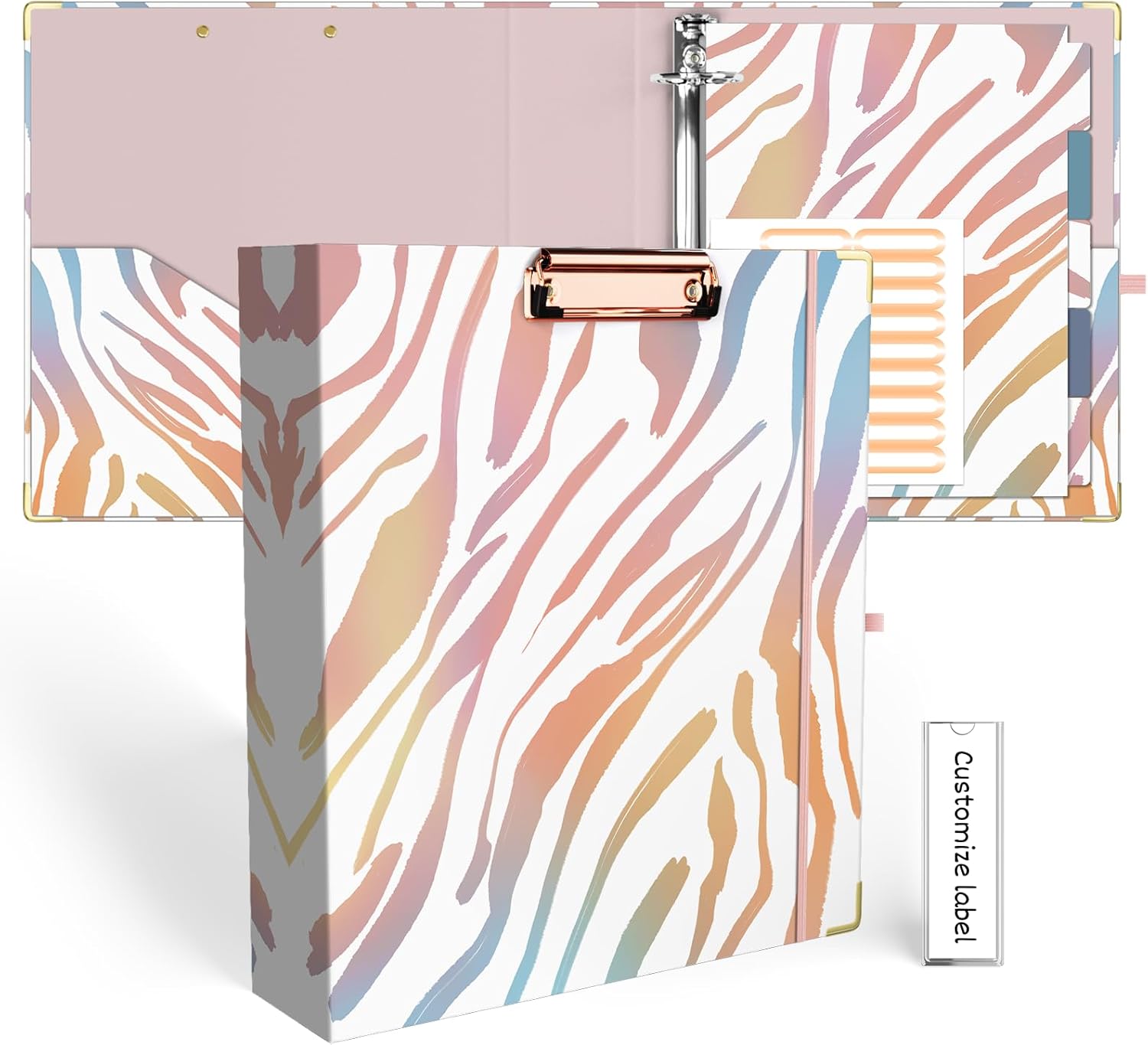 2 Inch 3 Ring Binders for Letter-Size 11" x 8.5" with 5-Tab Dividers and Low Profile Clipboards Three Ring Binder for School Class Office Supplies, Rose Floar 23 71CR4Z8PEtL. AC SL1500 - northernschoolofshiatsu.co.uk