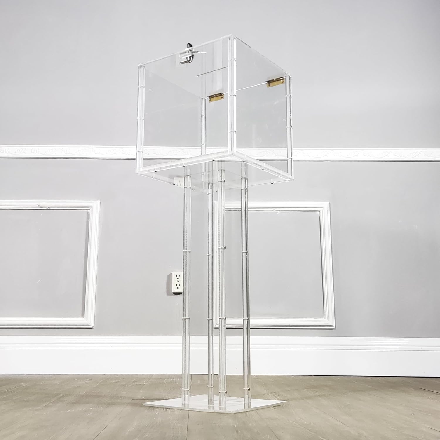 FixtureDisplays® Clear Plexiglass Large Floor Standing Tithing Box Offering Box Ballot Box Church Donation Box 14301 6 71CbR58UqPL. AC SL1500 - northernschoolofshiatsu.co.uk