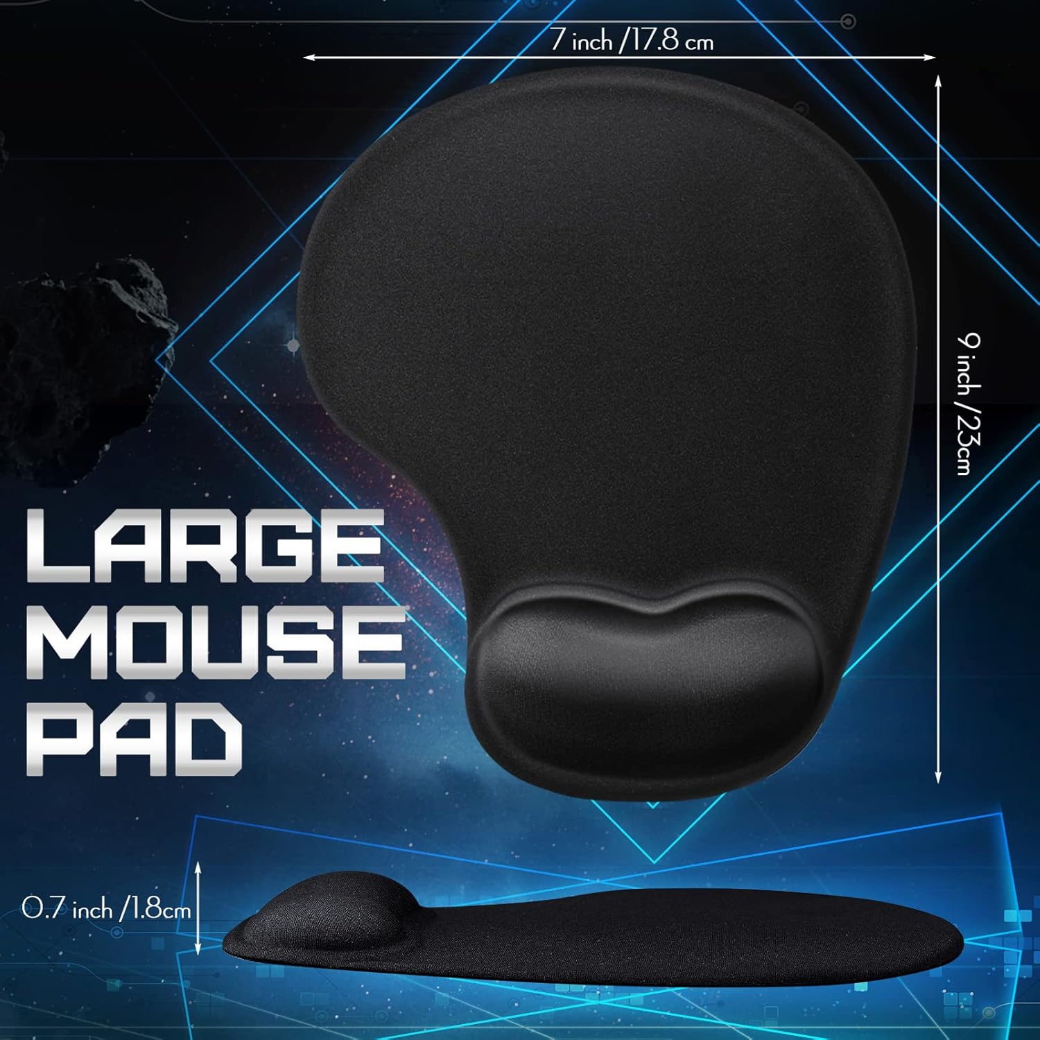 Flutesan 9 Pack Ergonomic Mouse Pad with Gel Wrist Rest Support Memory Foam Mat Non Slip PU Base Pain Relief Mousepad for Computer Laptop Home Office Travel 6 71CpAILLloL. AC SL1500 - northernschoolofshiatsu.co.uk