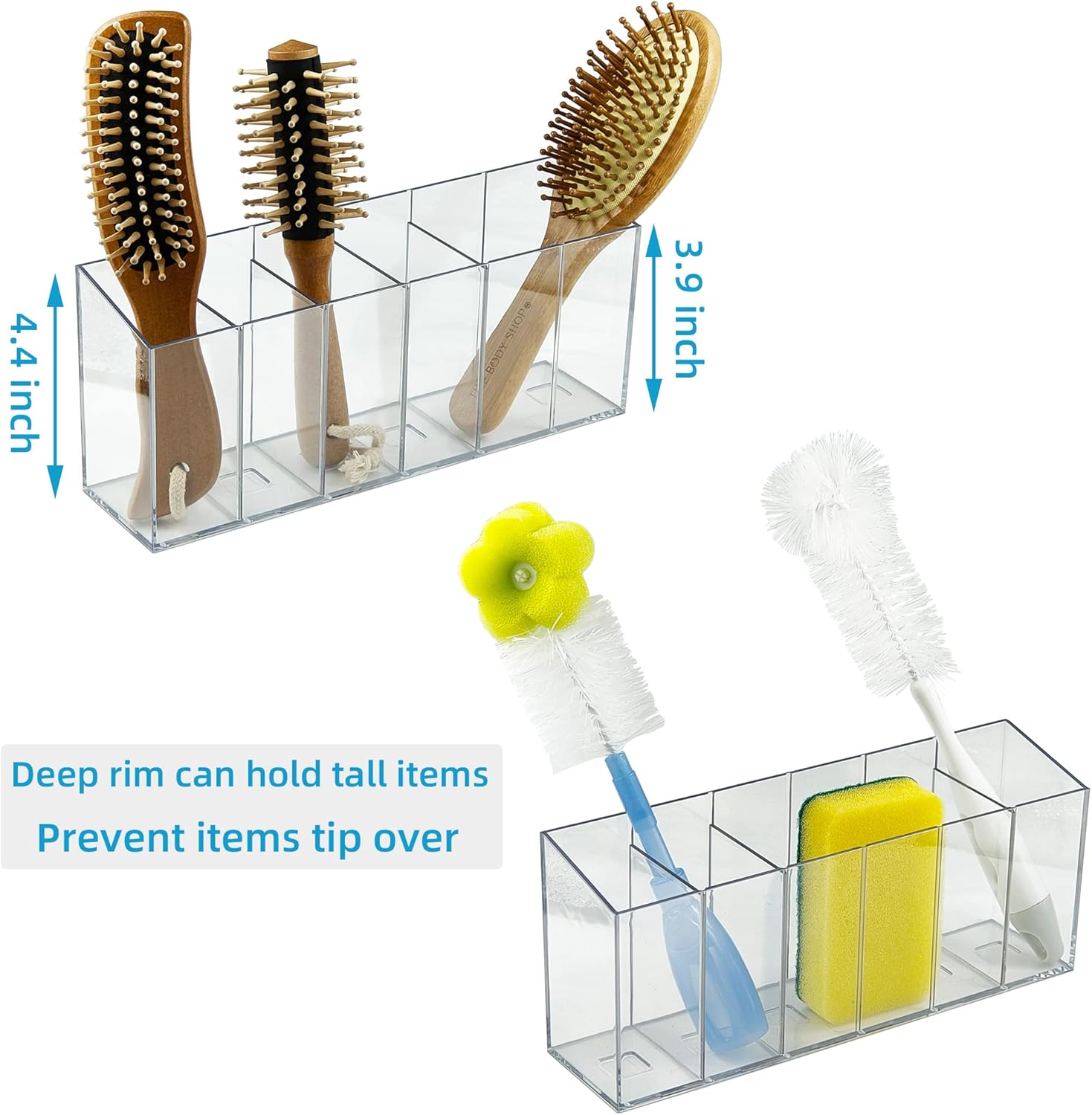 Pen Holder Tea Bag Makeup Brush Holder 6 Compartments Organizer with Removable Dividers for Desk Storage Office Accessory Bathroom Kitchen Desktop Pencil Cup Stationery Organization Clear 7 71CsC9OzvWL. AC SL1500 - northernschoolofshiatsu.co.uk