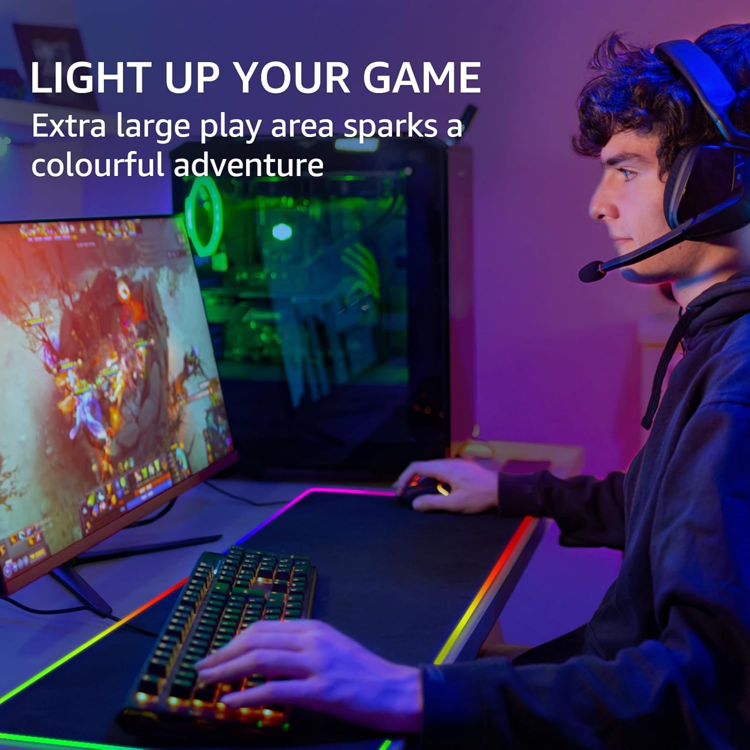 KTRIO Large Gaming Mouse Pad with Superior Micro-Weave Cloth, Extended Desk Mousepad with Stitched Edges, Non-Slip Base, Water Resist Keyboard Pad for Gamer, Office & Home, 31.5 x 11.8 in, Black 24 71DAGjVZBXL. AC SL1500 - northernschoolofshiatsu.co.uk