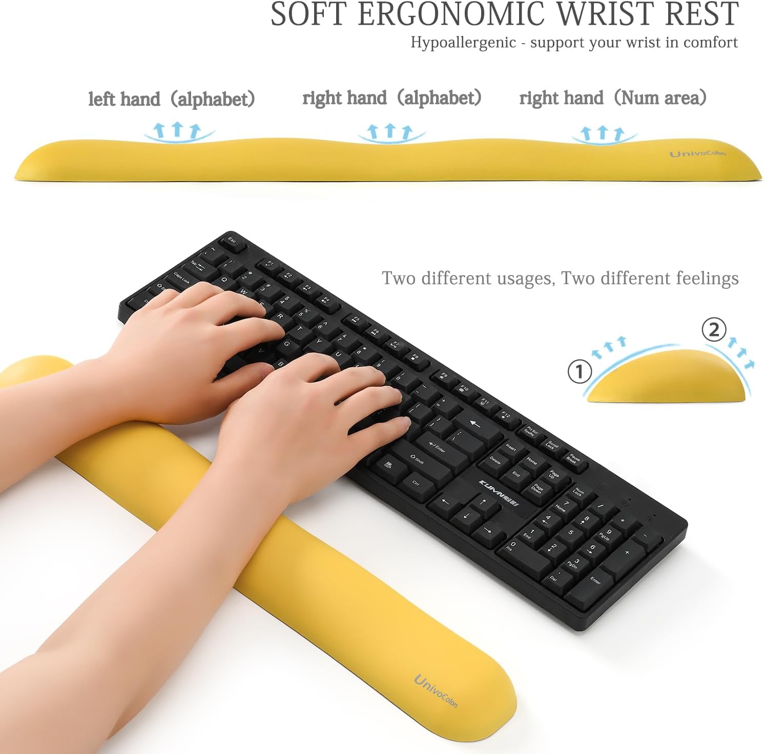 UnivoColors Design-Wave Set of Keyboad Wrist Rest & Mouce Pad,Artificial Sheepskin+Memory Foam+Ergonomic+Anti-Slip Gel, Resilience Support During Work and Gaming,Keyboard Accessory,White 91 71DOyDFmeiL. AC SL1500 - northernschoolofshiatsu.co.uk