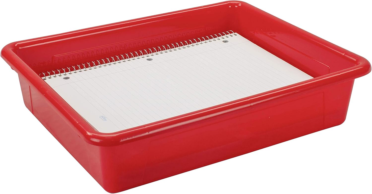Storex Letter Size Flat Storage Tray – Organizer Bin with Non-Snap Lid for Classroom, Office and Home, Red, 5-Pack (62537A05C) 9 71DRw+Mcd8L. AC SL1500 - northernschoolofshiatsu.co.uk