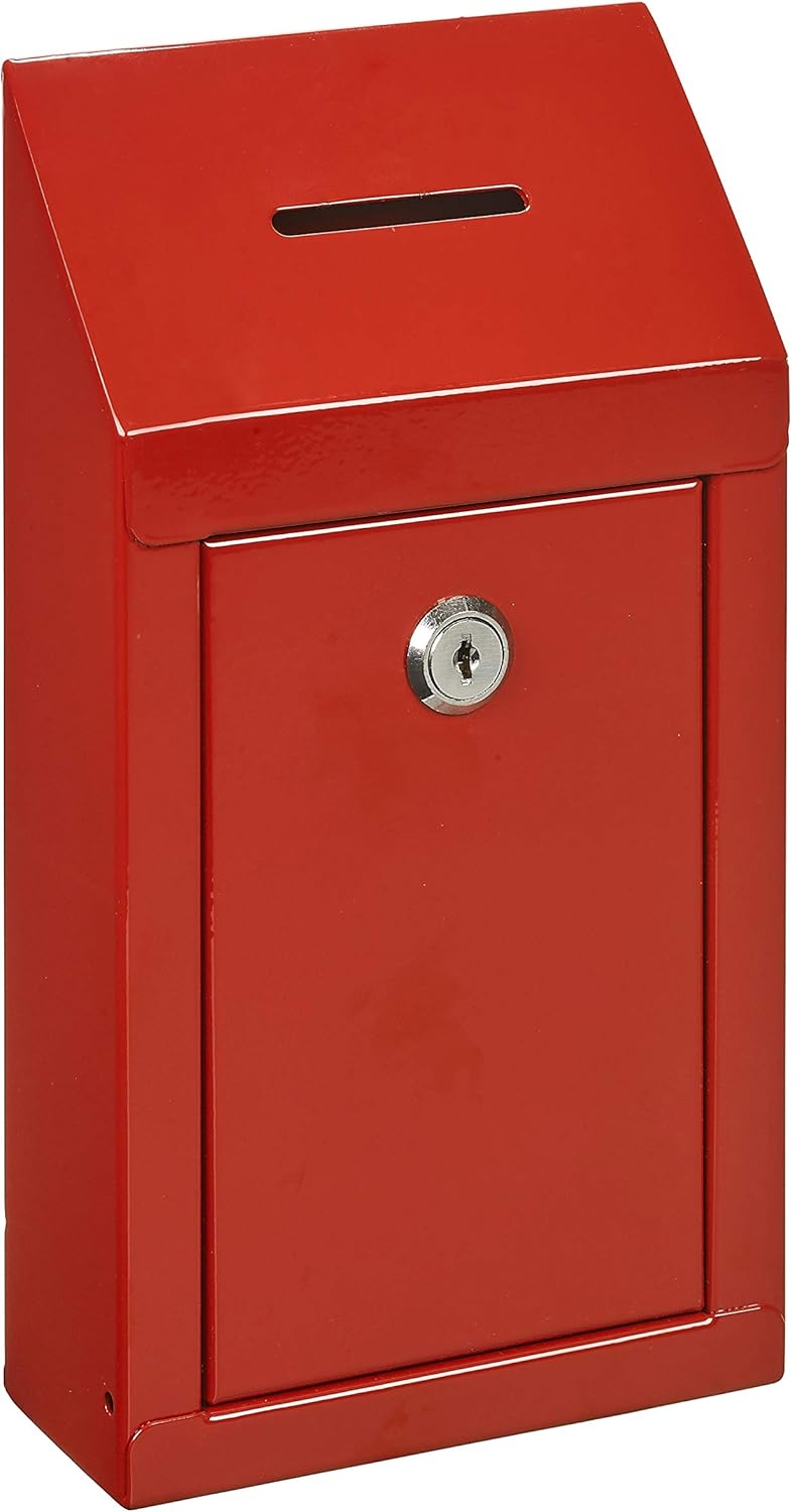 Metal Donation Box Charity Steel Collection Box Office Suggestion Box Secure Box With Top Slot and Lock with Keys Wall Mount with pre drilled holes 10x6x2.5" waterproof mailbox for Home Office(Gray) 68 71DYNVpVA7L. AC SL1500 - northernschoolofshiatsu.co.uk