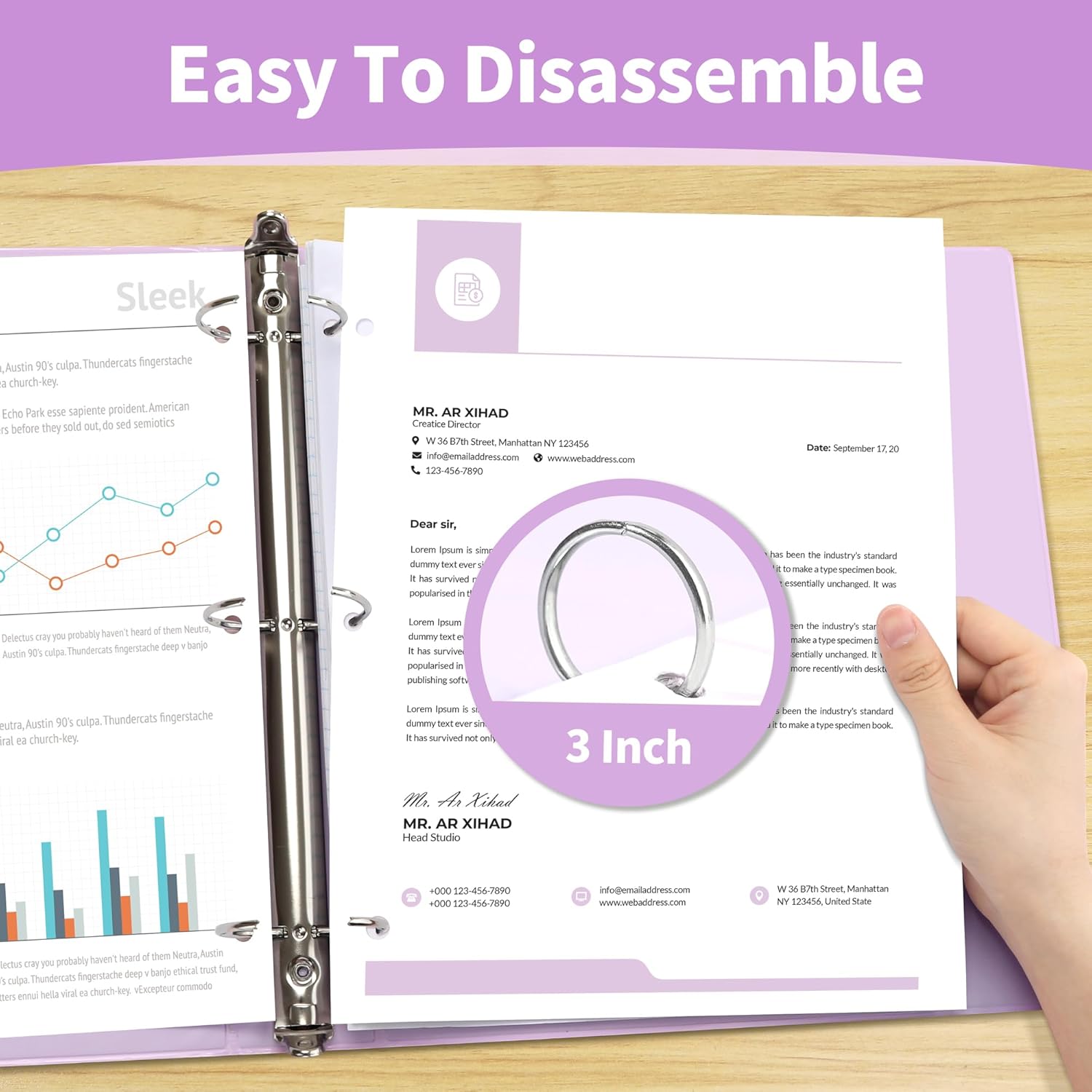 SUNEE 3 Ring Binder 1 Inch 1 Pack, Clear View Binder Three Ring PVC-Free (Fit 8.5x11 Inches) for School Binder or Office Binder Supplies, Purple Binder 114 71DcRyNU1HL. AC SL1500 - northernschoolofshiatsu.co.uk