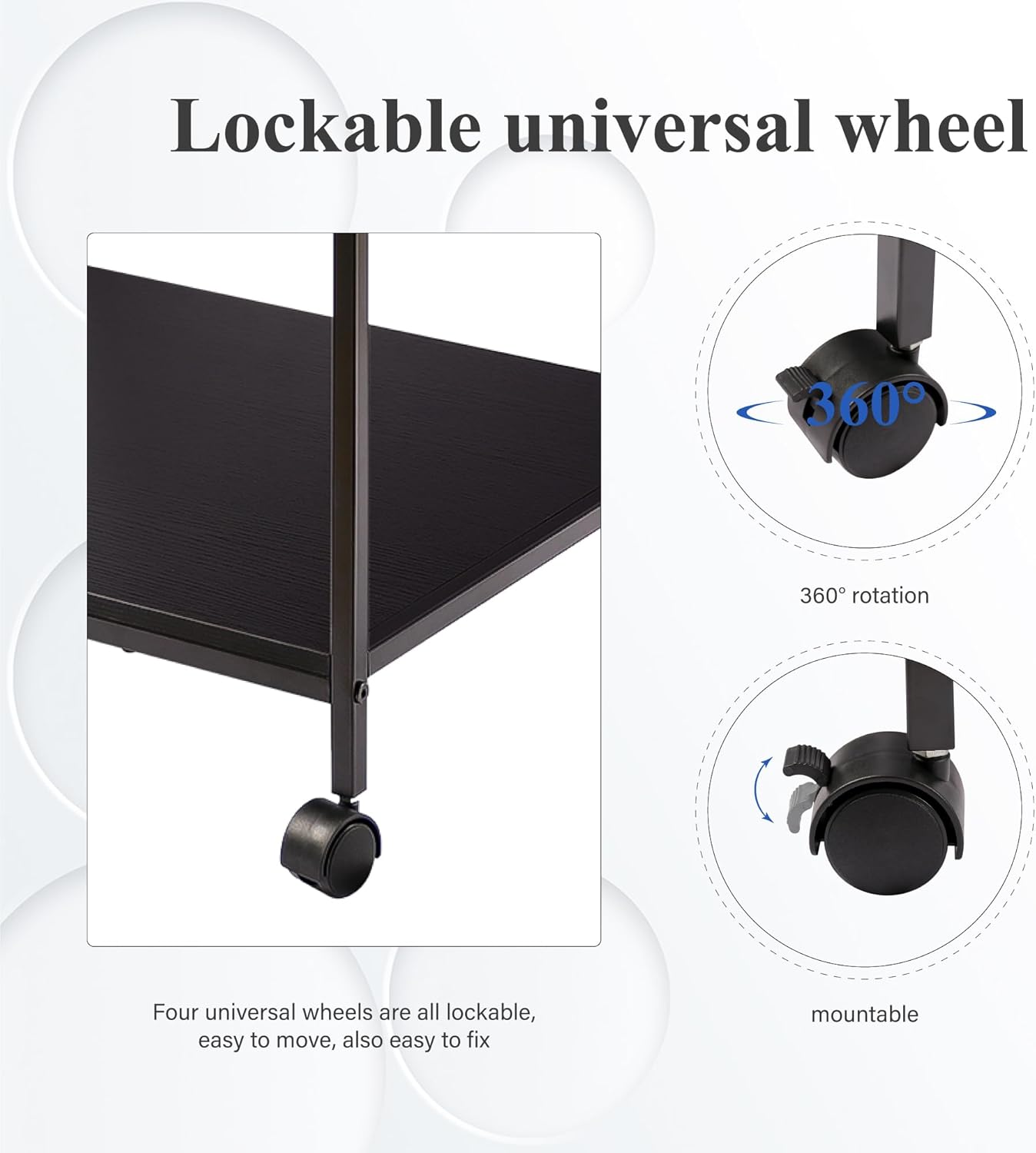 Sutex Large Printer Stand, 23.6" W x 18.9" D x 31.5" H Large Printer Table with Adjustable Storage Shelf, 3 Tier Rolling Printer Cart with Wheels for Home Office- Support 100 LBS Each Tier 25 71Dim8olUOL. AC SL1500 - northernschoolofshiatsu.co.uk