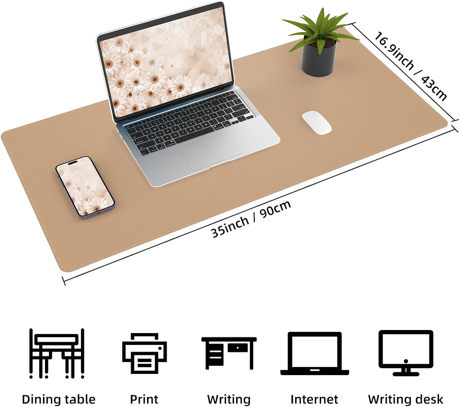 Large Desk Mat 47.2" x 17" Leather Desk Pad Protector with Natural Cork & PU Leather, Non-Slip Office Desk Mat, Large Mouse Pad, Waterproof Desk Blotter pad for Office&Home(Black) 325 71DjhF8 c+L. AC SL1500 - northernschoolofshiatsu.co.uk