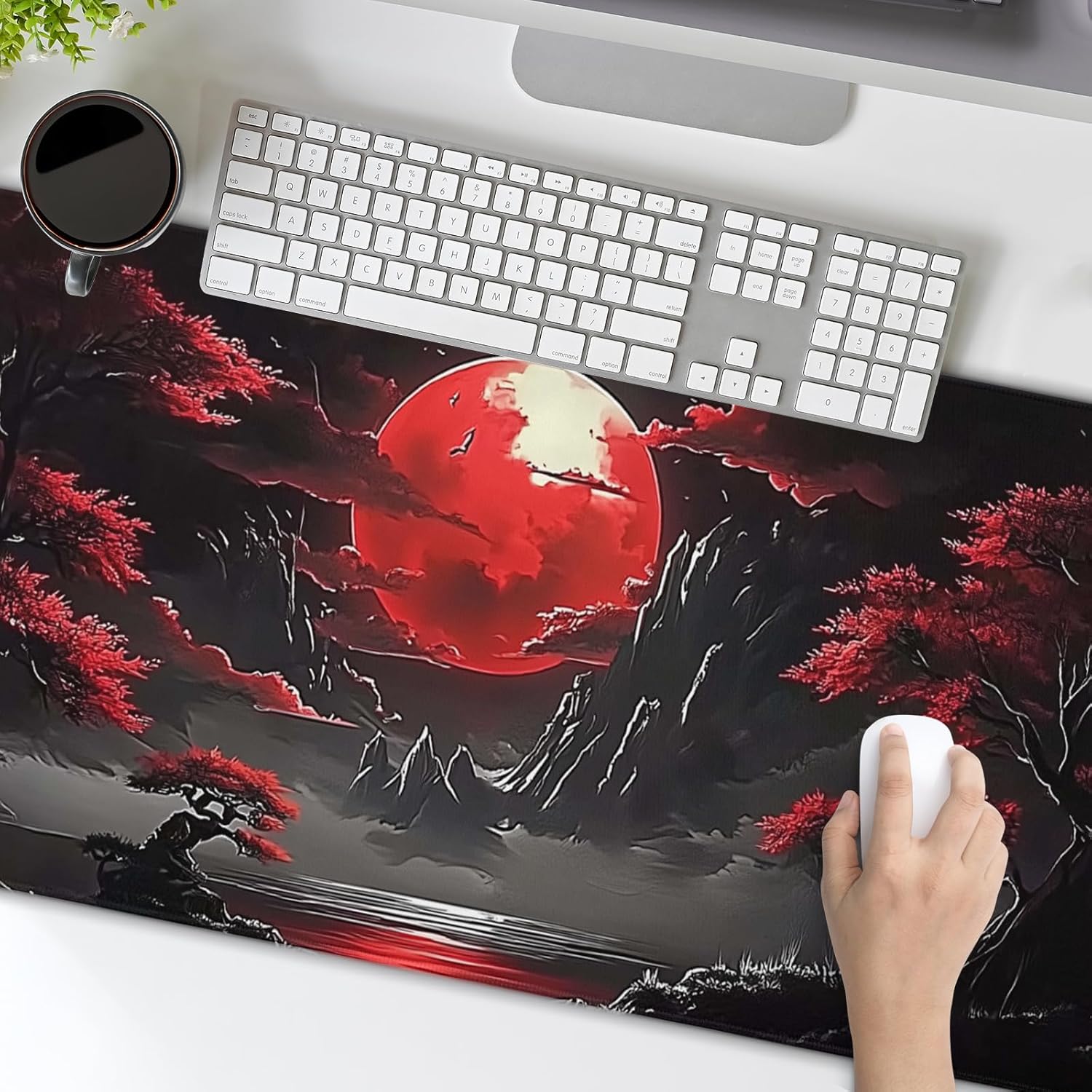 Large Floral Mouse Pad Extended Gaming Mousepad 31.5"x11.8" Vintage Aesthetic Black Desk Mat Flower Mouse Pad Plant Wildflower Mousepad XXL Laptop Computer Keyboard Mats for Desk Office 374 71E3ATA4O+L. AC SL1500 - northernschoolofshiatsu.co.uk
