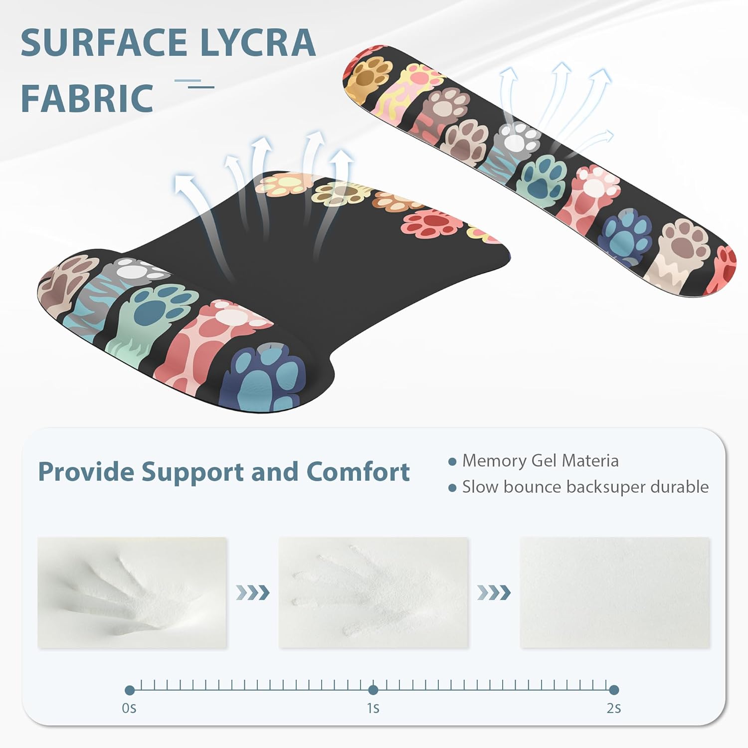 3 in 1 Mouse Pad Set with Ergonomic Gel Mouse Pad and Wrist Rest for Computer Keyboard Cat Paws 4 71EC0SMnhgL. AC SL1500 - northernschoolofshiatsu.co.uk