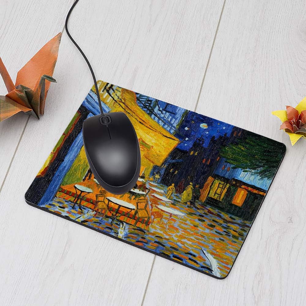 Van Gogh Gaming Mousepad Cafe Terrace at Night by Vincent Van Gogh Mouse Pad Mouse Mat for Computer Desk Laptop Office 9.5 X 7.9 Inch Non-Slip Rubber 3 71EbVXZXgnL. AC SL1000 - northernschoolofshiatsu.co.uk