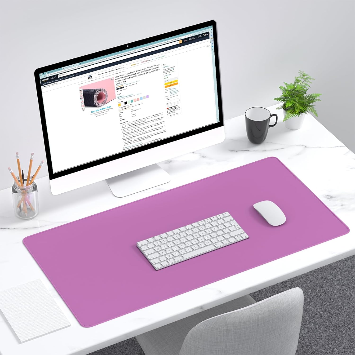 Dapesuom Large Mouse Pad, Extended Gaming Mouse Mat with Stitched Edges, Full Size Desk Mats with Non-Slip Base, Computer Big Desktop Keyboard Pad for Gamer, Laptop, Office, 23.6 x 11.8 in, Pink 143 71EvnSQQe7L. AC SL1500 - northernschoolofshiatsu.co.uk
