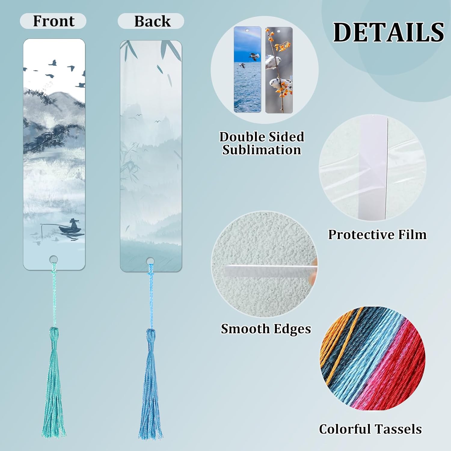 30 Pcs Sublimation Bookmarks Double Sided, 6" x 1.5" Sublimation Bookmark Blank Bulk Plastic Sublimation Blanks DIY Bookmarks with Hole and Colorful Tassels for Crafts Gift (Ultra Thin Plastic) 3 71FT96LzERL. AC SL1500 - northernschoolofshiatsu.co.uk
