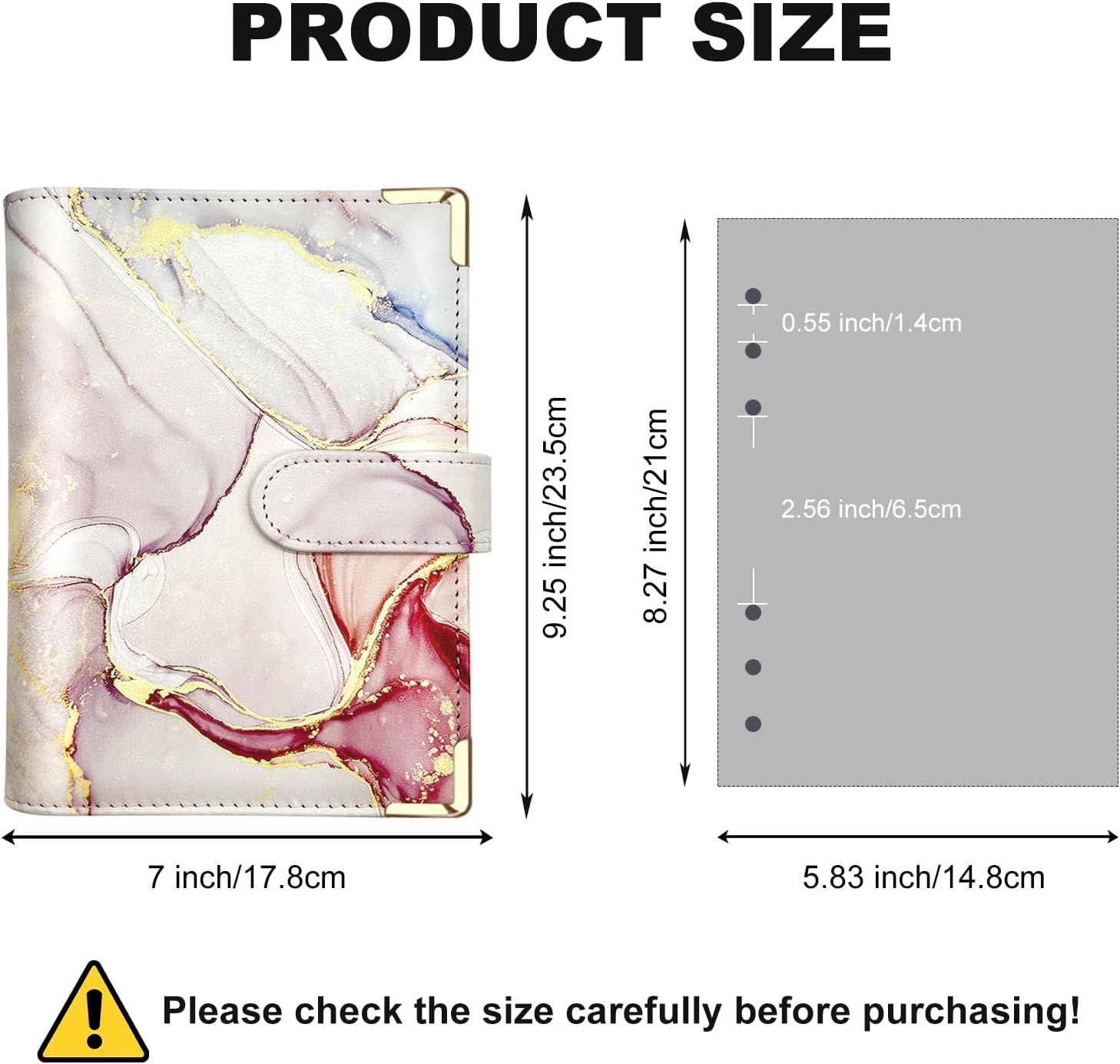 A5 Refillable 6 Ring Faux Leather Budget Binder,Mini Notebook Binder Cover for A5 Filler Paper,Loose Leaf Personal Planner Cover with Magnetic Buckle Closure(Marble Purple) 56 71G3qnigpRL. AC SL1500 - northernschoolofshiatsu.co.uk