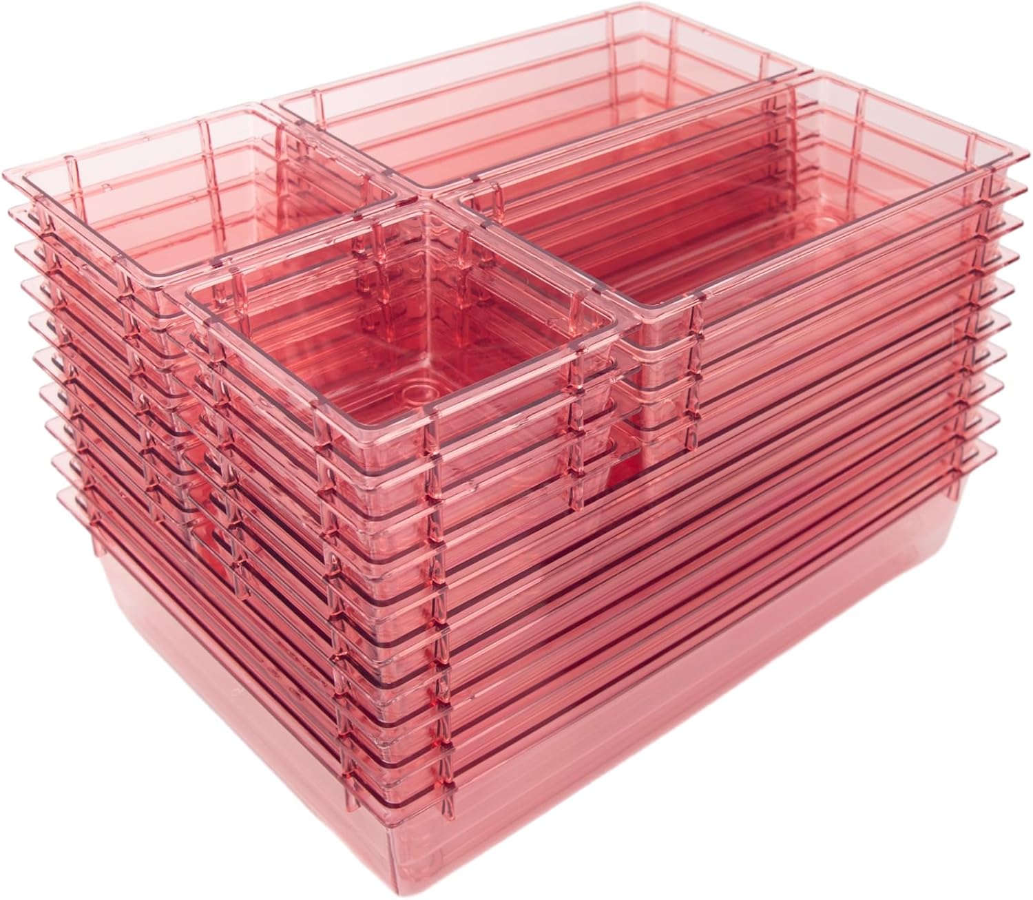25 Pack Desk Drawer Organizer Set,Vanity and Desk Drawer Storage Bins,Clear Plastic Drawer Organizer Trays for Makeup,Office,Bathroom and Kitchen(pink) 4 71G4G5sitdL. AC SL1500 - northernschoolofshiatsu.co.uk