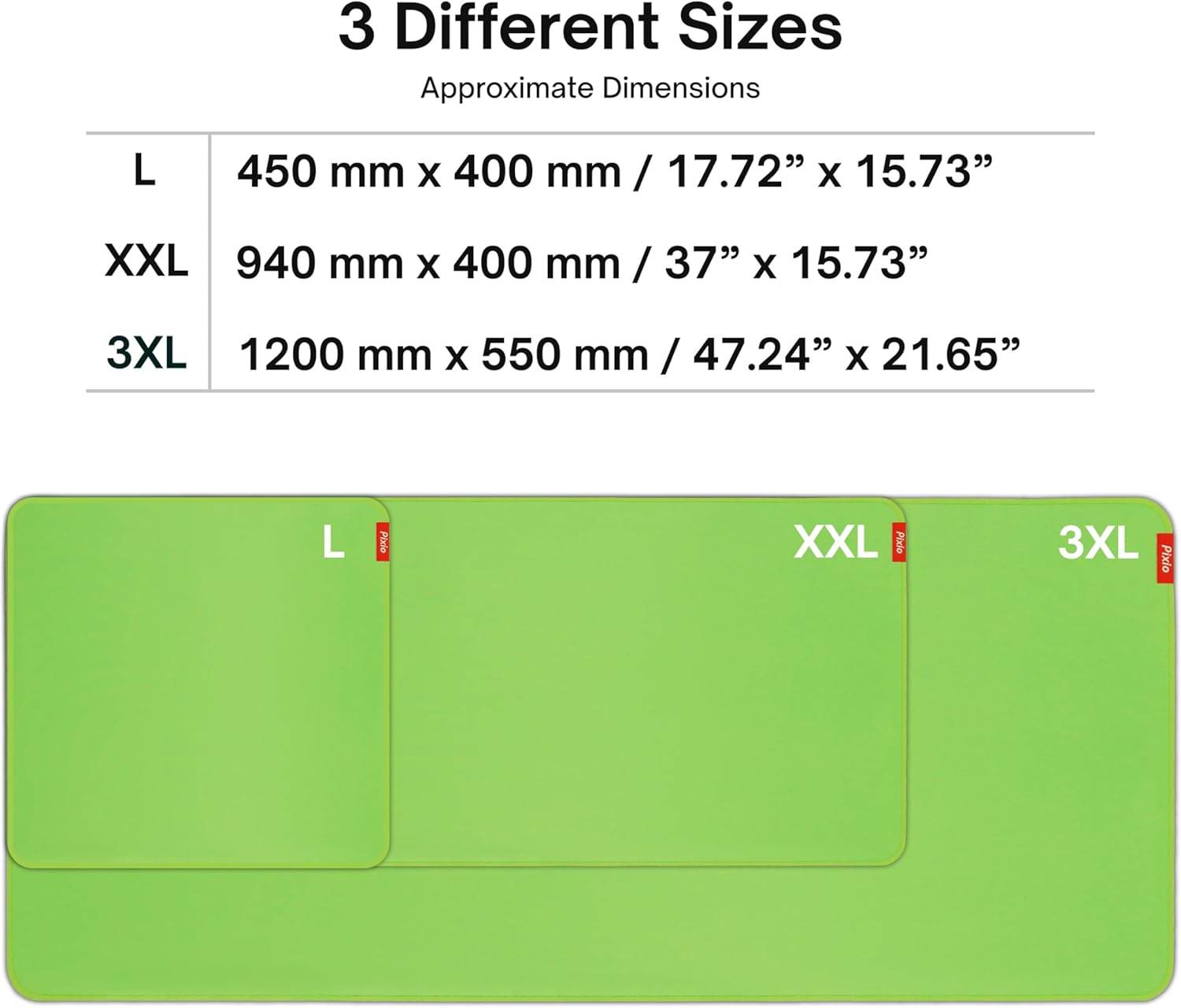 Pixio 2XLarge Green Screen Mouse Mat Chroma Key Durable Smooth Water-Resistant Polyester Surface Rubber Base Mouse Pad - for Gaming, Streaming, Filming, Content Creation with a Clear Background 5 71GDAUMKARL. AC SL1500 - northernschoolofshiatsu.co.uk