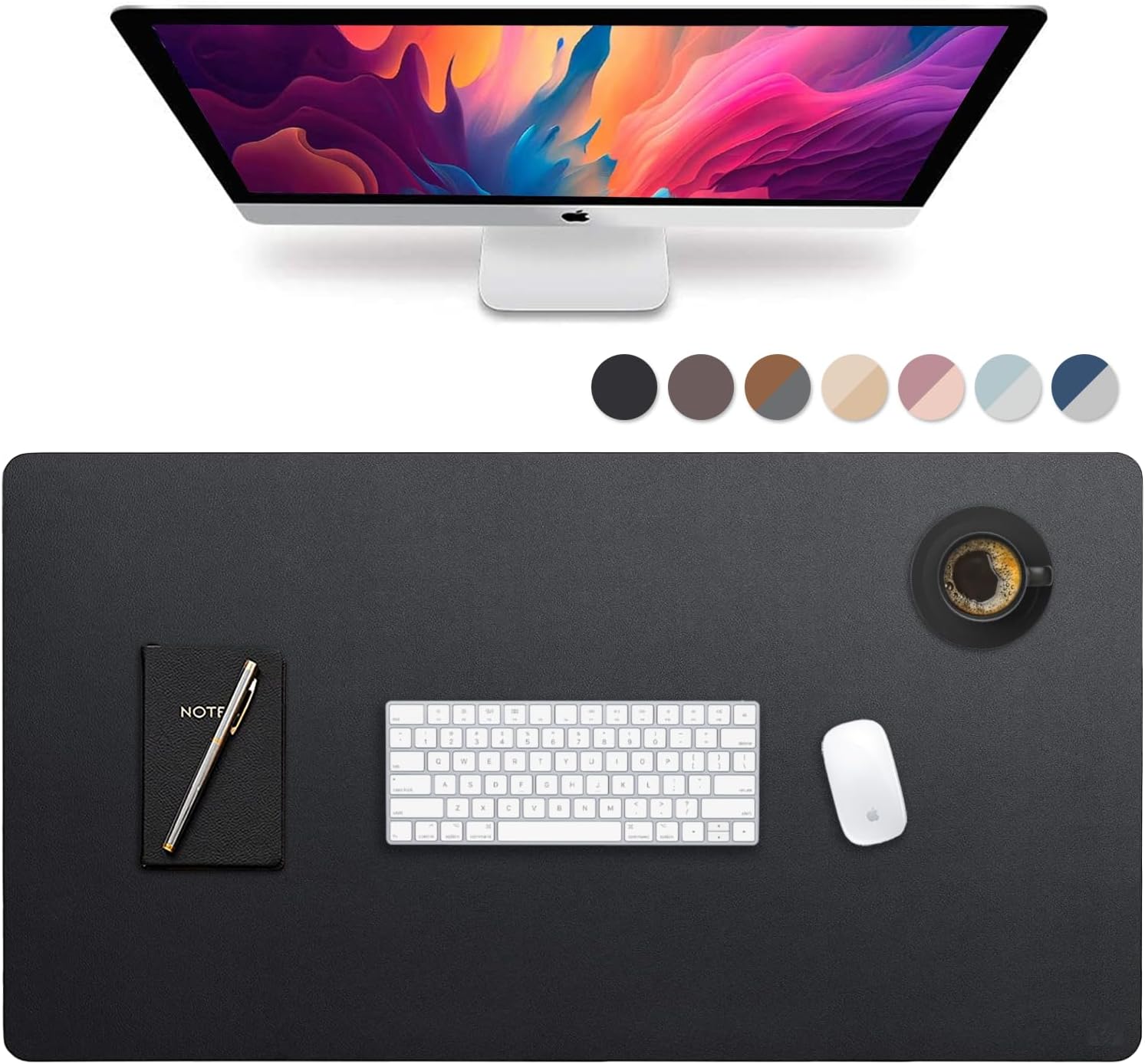 Leather Desk Pad 36" x 20", Vine Creations Office Desk Mat Waterproof Black - Premium Quality - Smooth Mouse Writing Surface - Maximum Protection Dual-Sided Pu Leather Blotter for Desk Office/Home 10 71GMyDO CCL. AC SL1500 - northernschoolofshiatsu.co.uk