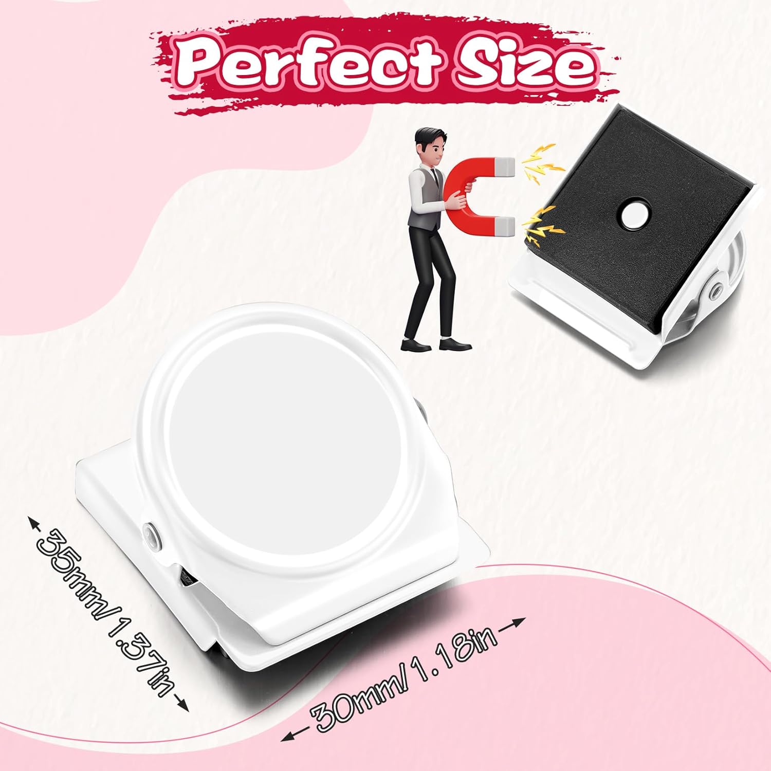 Grtard Magnetic Clips 12 Pack Refrigerator Magnets Whiteboard Magnets Clips, Magnetic Metal Clips, Fridge Magnets Scratch Free Perfect for Note List Photo Displays Home School Office Uses(Colorful) 8 - northernschoolofshiatsu.co.uk