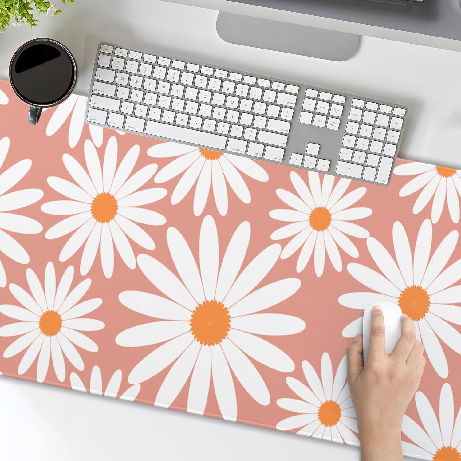 Large Floral Mouse Pad Extended Gaming Mousepad 31.5"x11.8" Vintage Aesthetic Black Desk Mat Flower Mouse Pad Plant Wildflower Mousepad XXL Laptop Computer Keyboard Mats for Desk Office 136 71GSkGO9LqL. AC SL1500 - northernschoolofshiatsu.co.uk