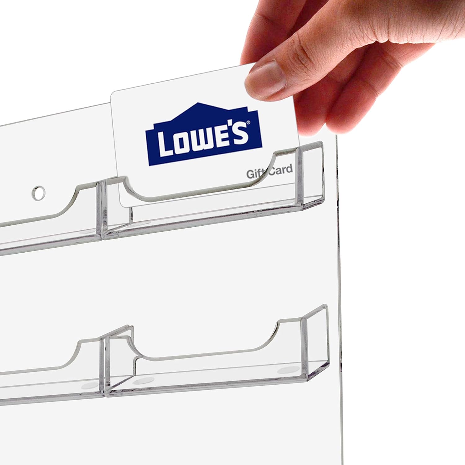 Marketing Holders Wall Business Card Holder with Hanging Hardware for 3.5" x 2" Gift Cards Clear Acrylic 4 Slot Display for Retail Stores and Tradeshows and Expos 51 - northernschoolofshiatsu.co.uk