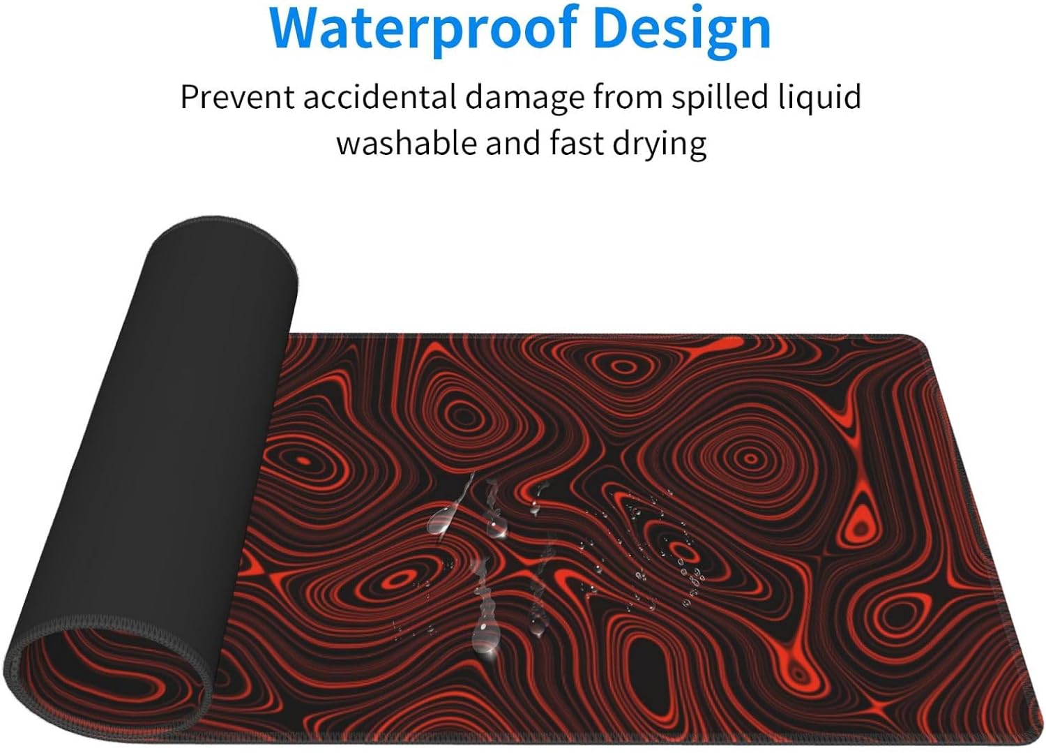 Red Topographic Contour Map Liquid Wave Topography Geography Gaming Mouse Pad 31.5 X 11.8 Inch XL Extended Large Keyboard Non-Slip Rubber Base with Stitched Edges for Home Office 2 71H2tnWQlDL. AC SL1500 - northernschoolofshiatsu.co.uk