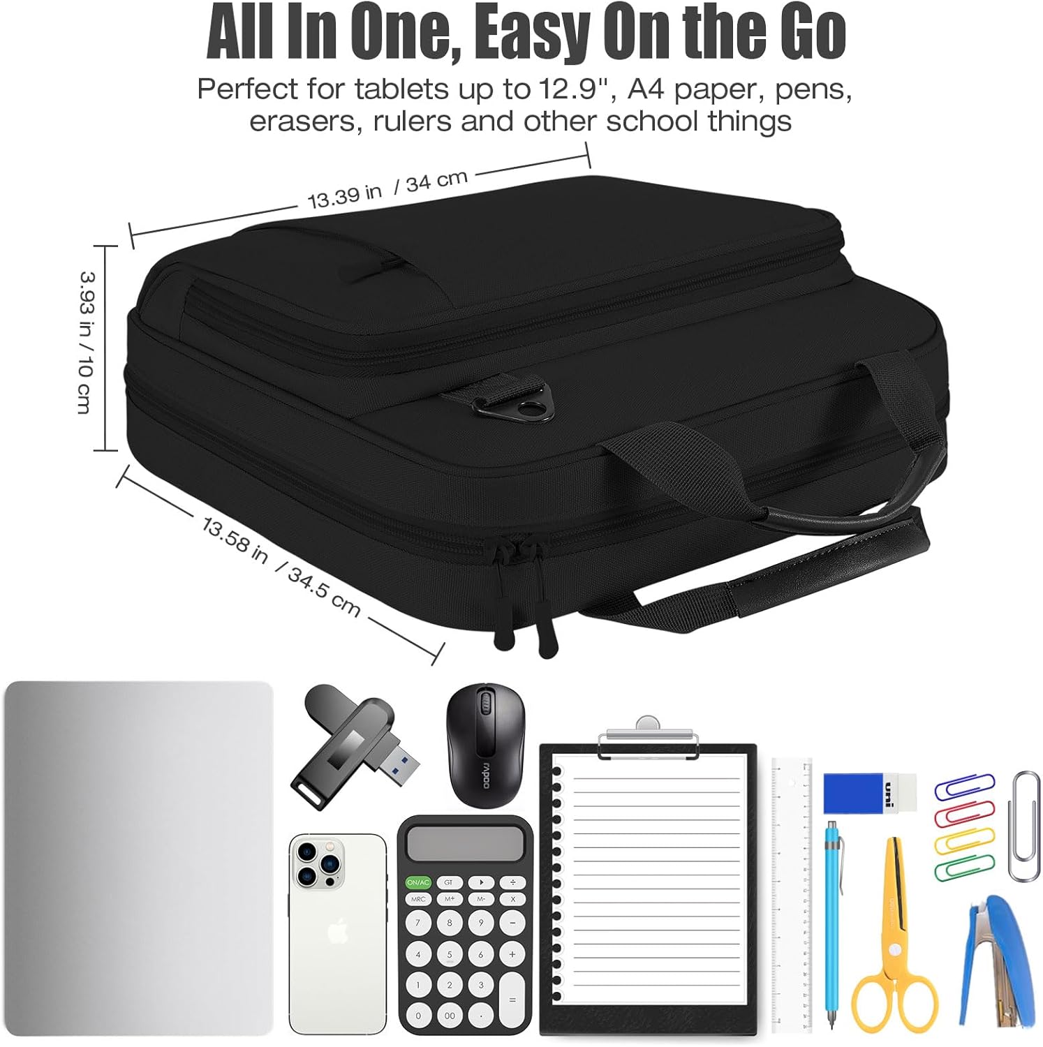 Moko Zipper Binder, 2 inch 3 Ring Binder with Zipper, 500 Sheet Capacity Zipper Binder with Shoulder Strap Handle,Multi-Pocket Zipper Bag for Middle School Student, Black 7 71HyGcbQgLL. AC SL1500 - northernschoolofshiatsu.co.uk