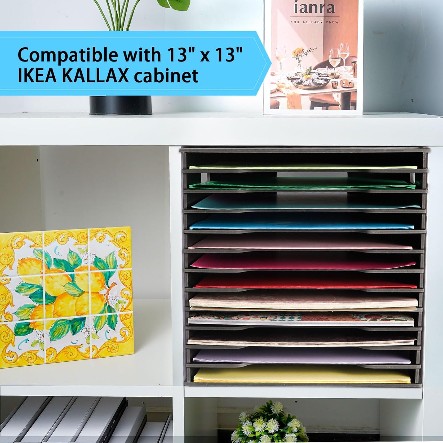 SANFURNEY Scrapbook Paper Organizer for Sizes 12" x 12", 15 Slots File Sorter Storage, Document Holder, Desktop Scrapbook Paper Organizer Rack for Home Office School (White, 15 Slots - Large Size) 18 71I3rU+BlfL. AC SL1500 - northernschoolofshiatsu.co.uk