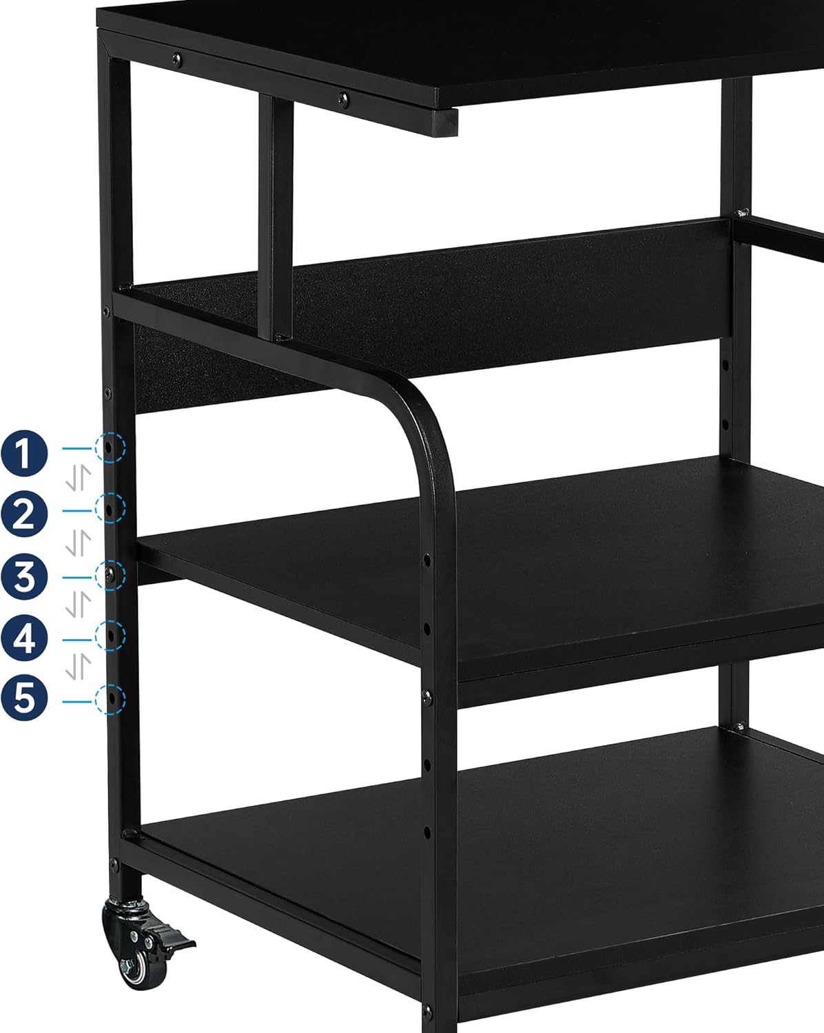 Large Printer Stand Table 23.6 x18.9 x 30 Inches with Height Adjustable Storage Shelf, 3 Tier Rolling Printer Cart with Wheels for Home Office, Gray 13 71IEUYI6PEL. AC SL1500 - northernschoolofshiatsu.co.uk