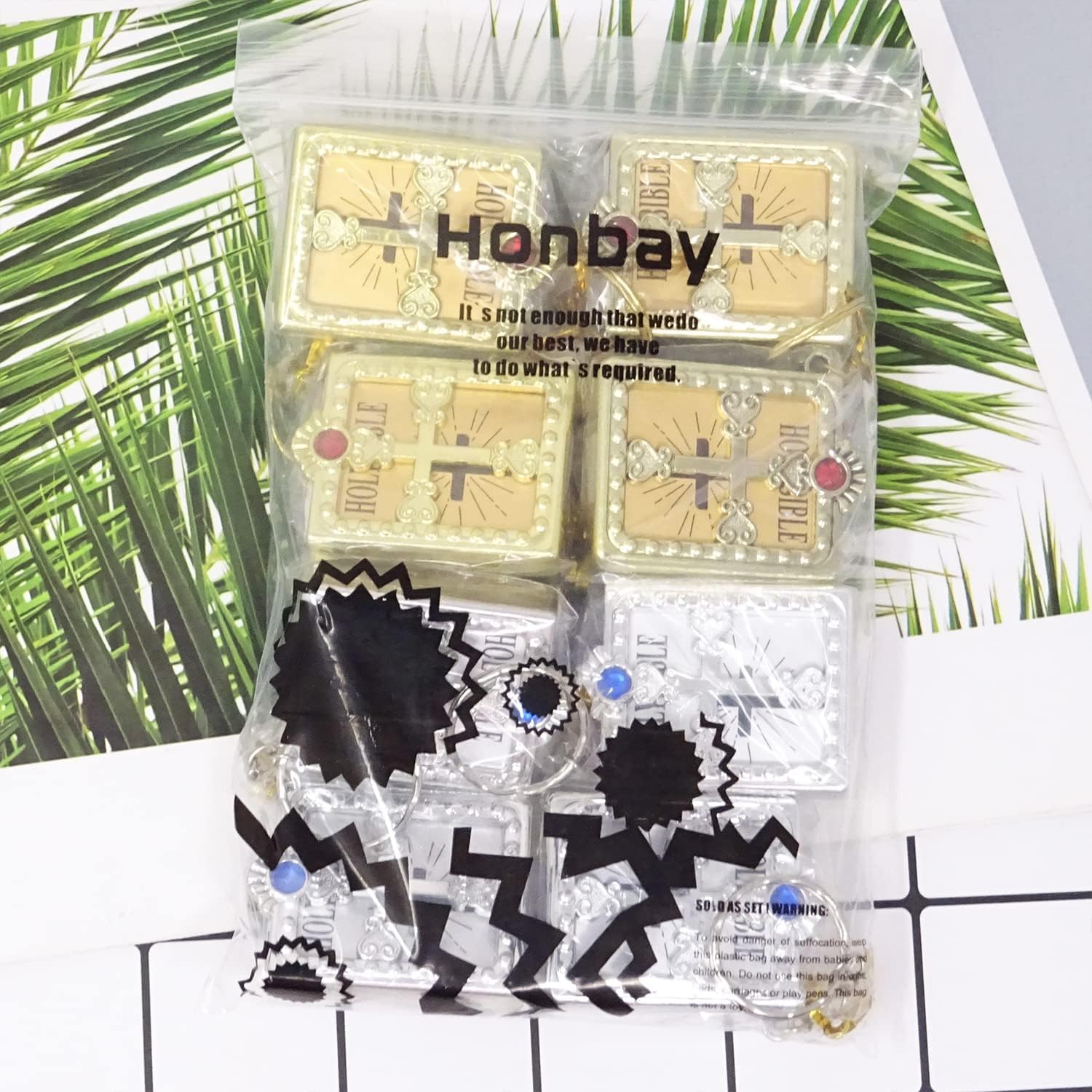 Honbay 8PCS Mini Bible Keychain Miniature Book Keyring Gold Silver Holy Bible Religious Favor for Baptism Church Communion Wedding Shower (2 Color) 7 71IVYMRyVyL. AC SL1500 - northernschoolofshiatsu.co.uk