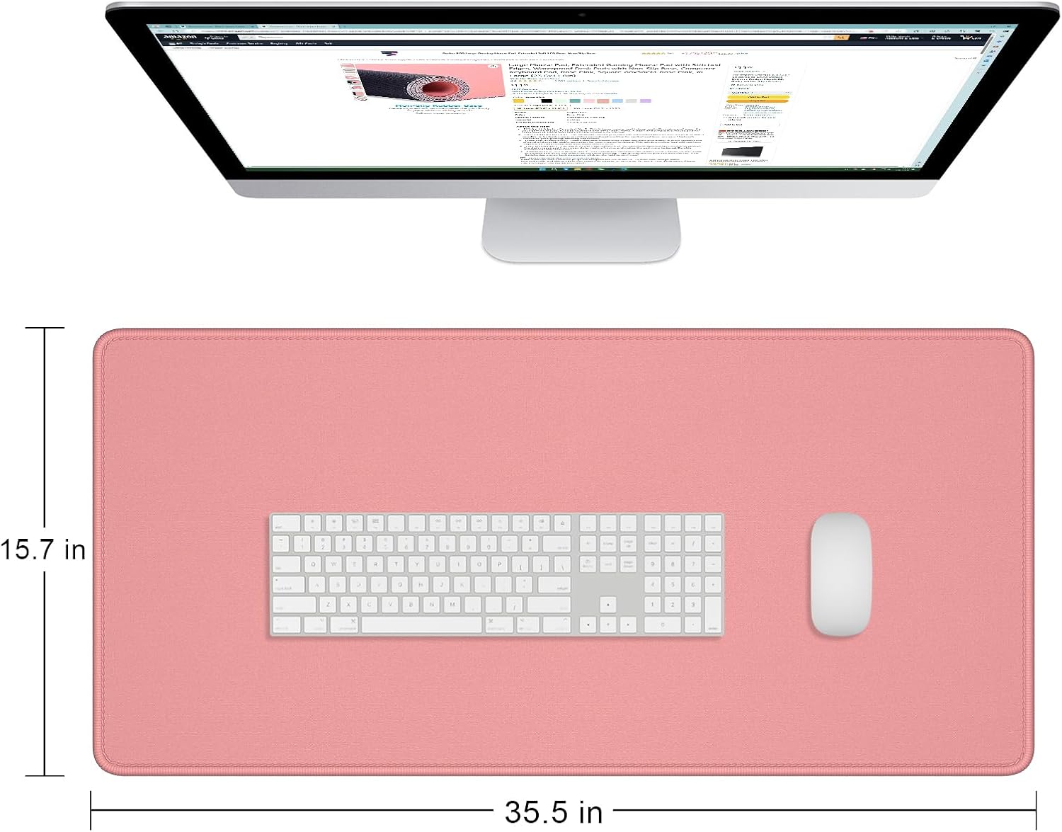 Dapesuom Large Mouse Pad, Extended Gaming Mouse Mat with Stitched Edges, Full Size Desk Mats with Non-Slip Base, Computer Big Desktop Keyboard Pad for Gamer, Laptop, Office, 23.6 x 11.8 in, Pink 160 71IWx lRjcL. AC SL1500 - northernschoolofshiatsu.co.uk