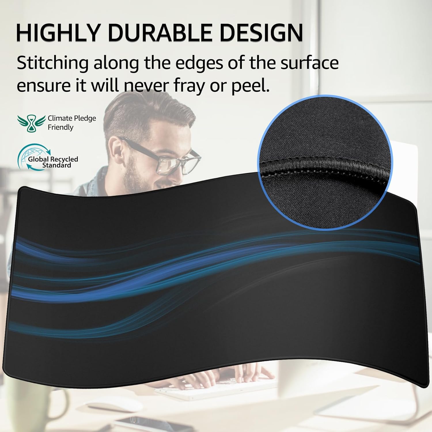 KTRIO Large Gaming Mouse Pad with Superior Micro-Weave Cloth, Extended Desk Mousepad with Stitched Edges, Non-Slip Base, Water Resist Keyboard Pad for Gamer, Office & Home, 31.5 x 11.8 in, Black 110 71IXL54dRVL. AC SL1500 - northernschoolofshiatsu.co.uk