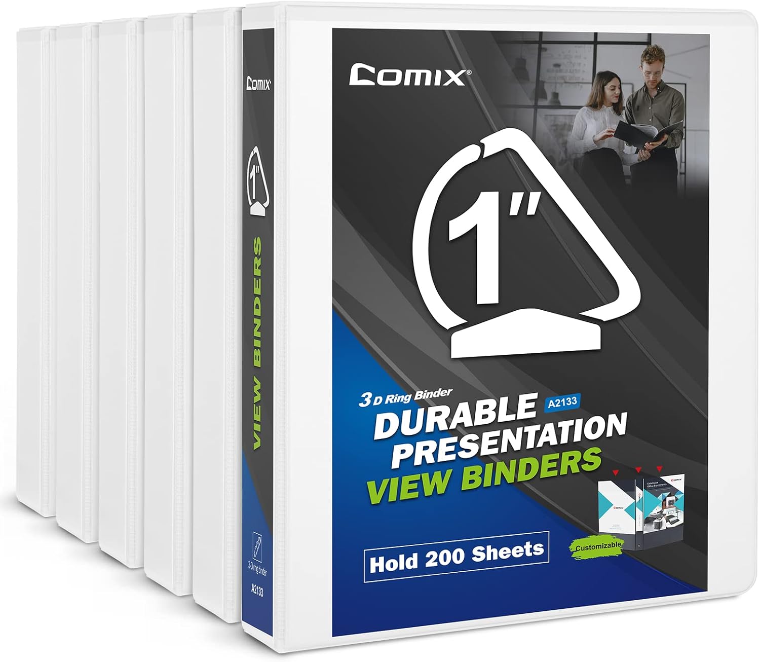 Comix Sturdy 1.5 Inch D-Ring Binders, 1.5'' 3 Ring Binder with Clear View Cover, 1-1/2 Inch Rings Holds 350 Sheets of 8.5" x 11" Paper, 6 Packs (White) 7 71IeCuHKFLL. AC SL1500 - northernschoolofshiatsu.co.uk