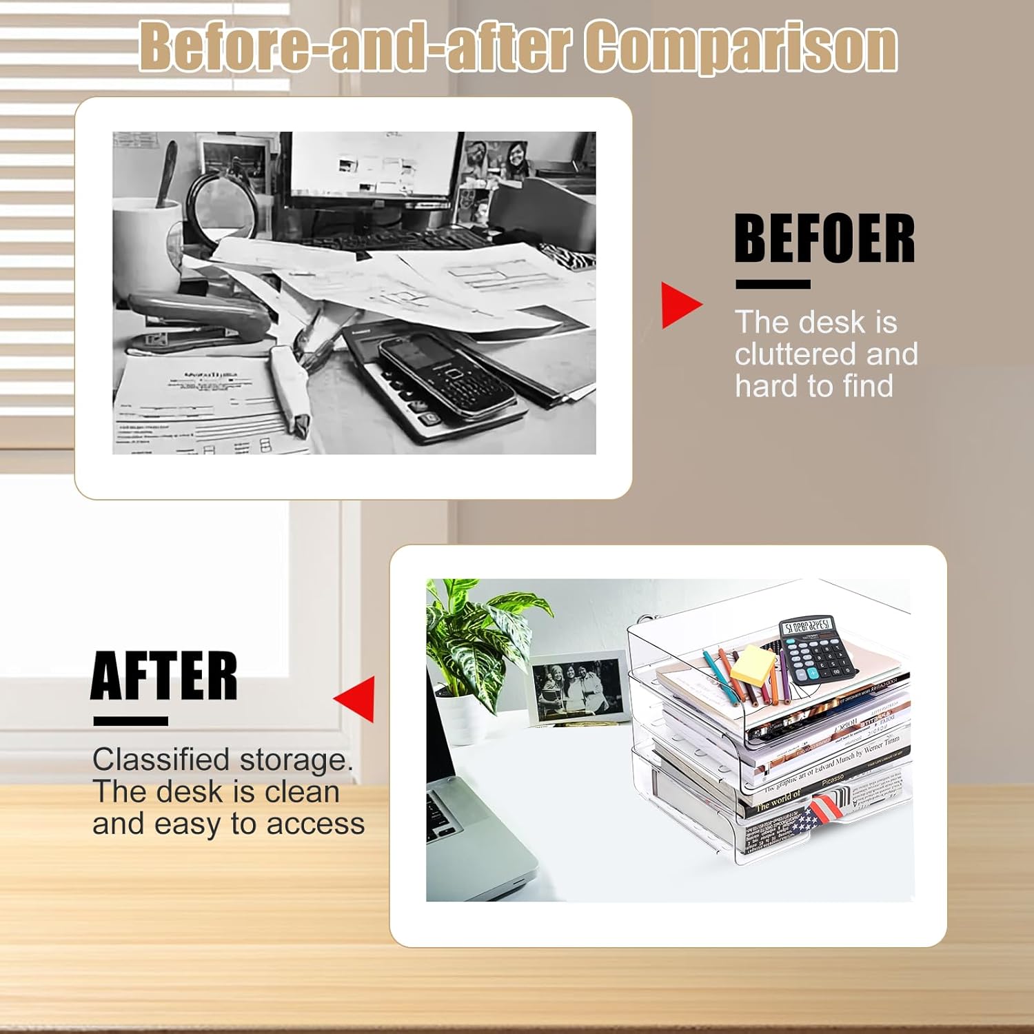Clear Stackable Paper Trays 4 Pack, PET Letter Tray Desk Organizer, Desktop Organizers and Storage for Books, Magazines, Folders, A4 Size File Paper, Notes, Pens 5 71IkZUHDPoL. AC SL1500 - northernschoolofshiatsu.co.uk